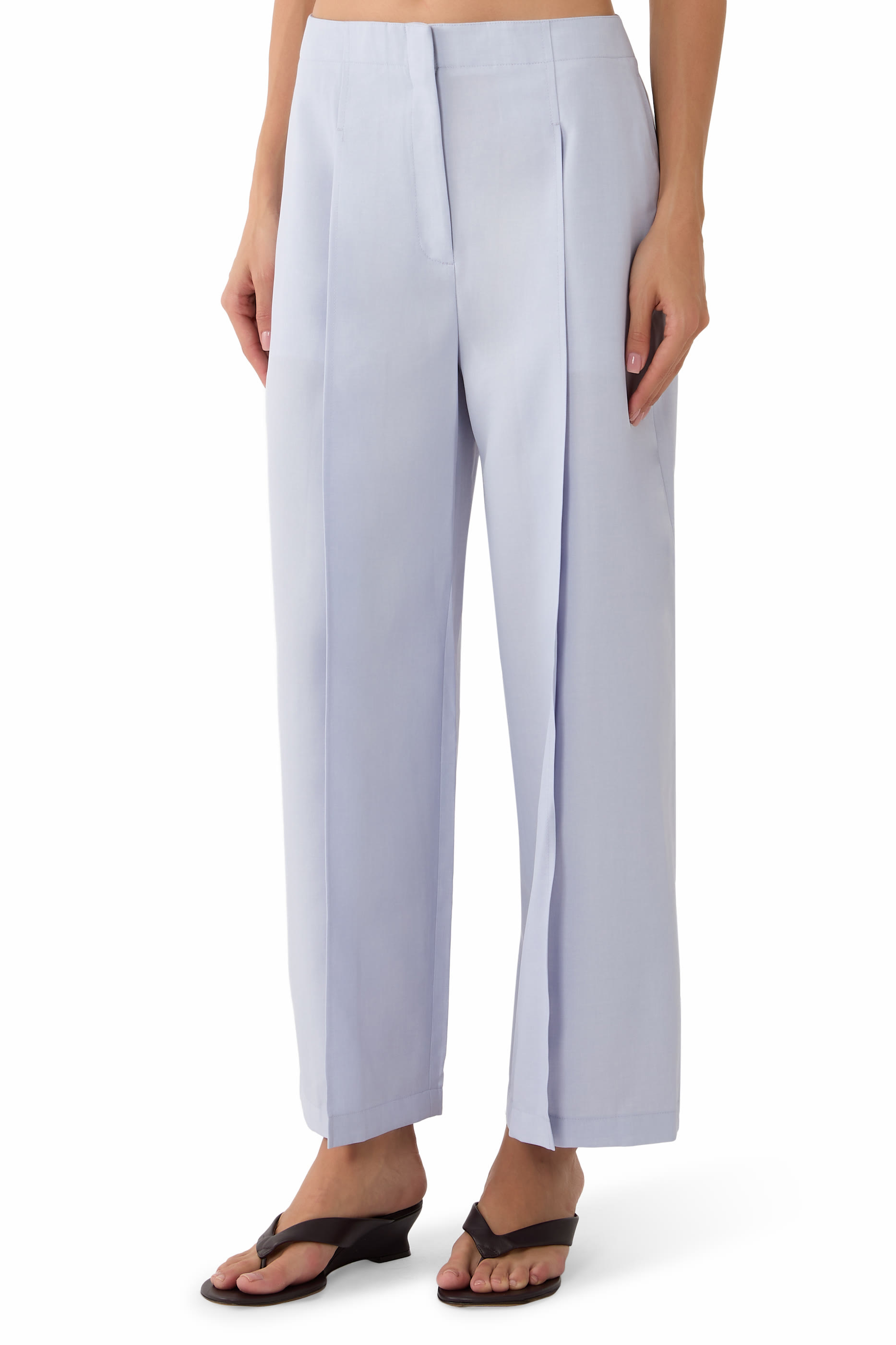 Wide-Leg Pull-On Pants 