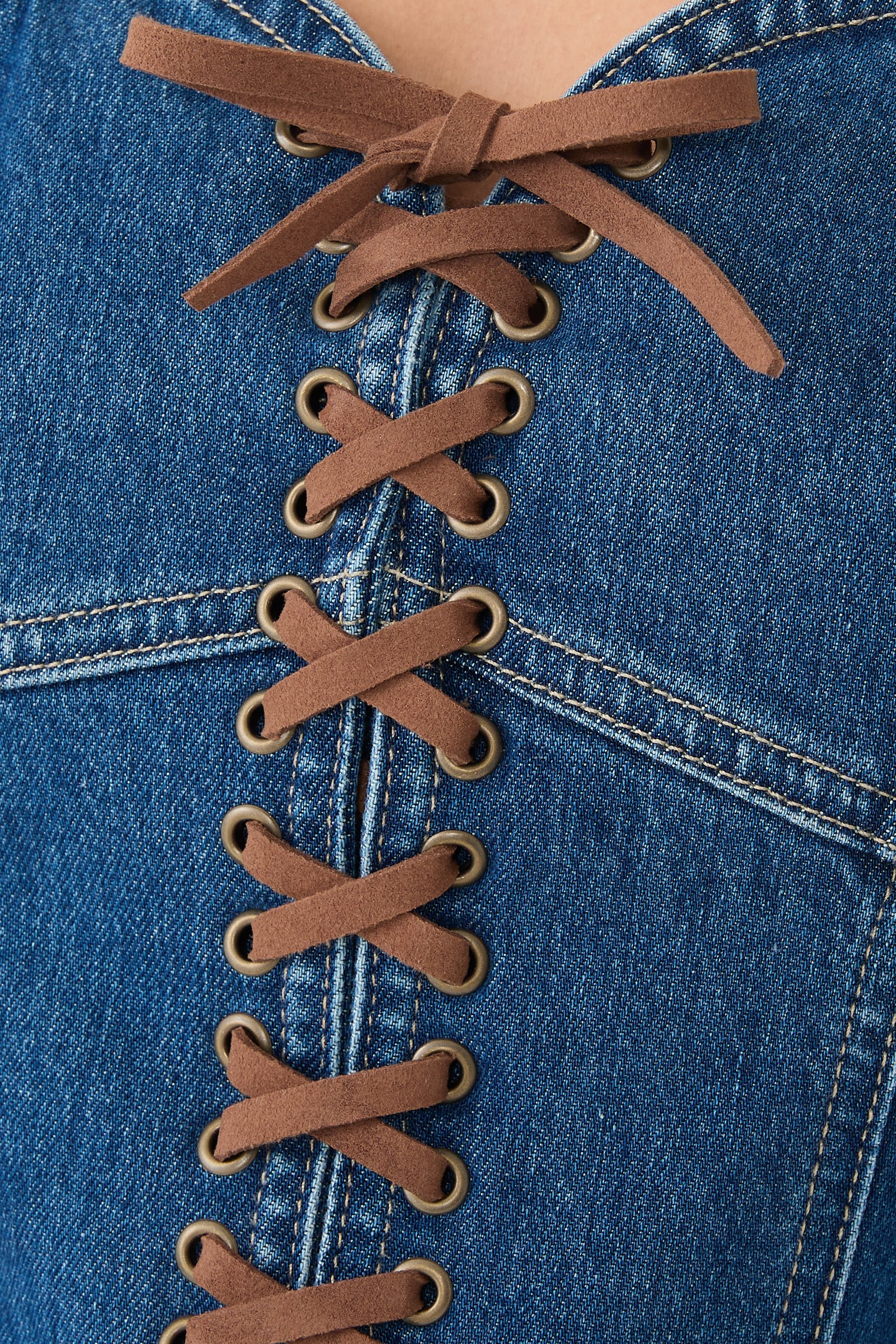 Nayeli Denim Corset Top