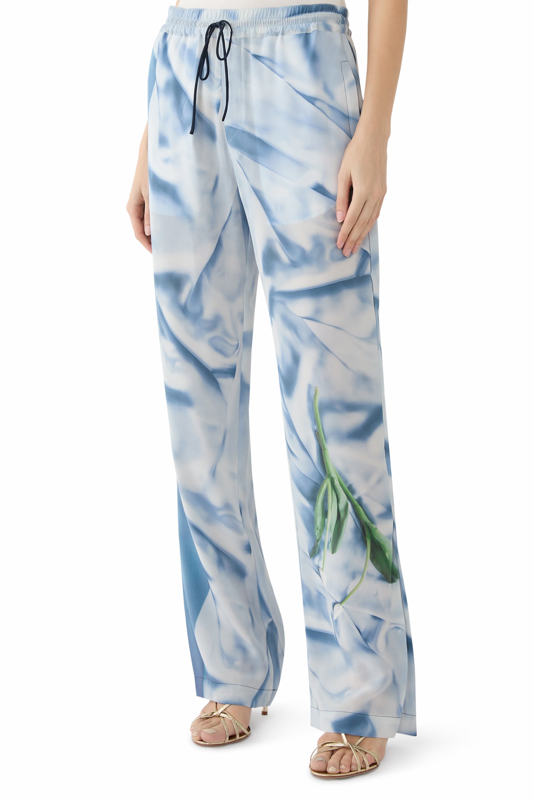 Pleat Detail Pajama Trousers