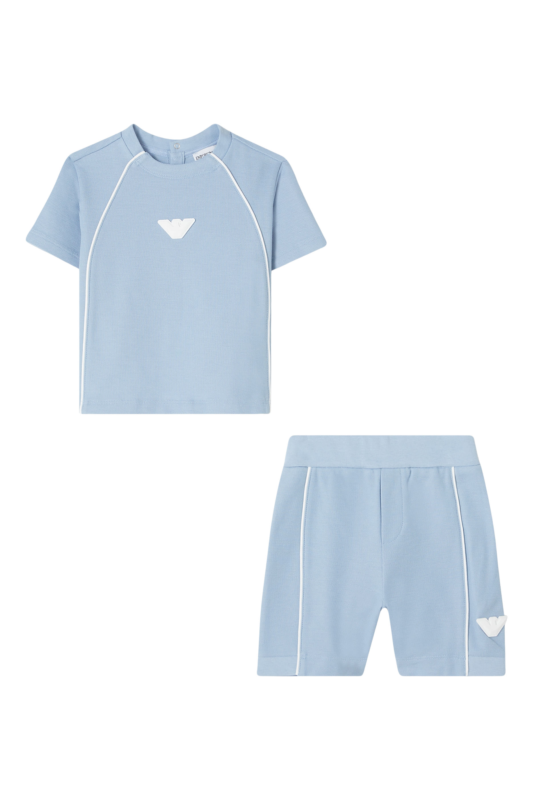 Kids Logo Piqué T-Shirt and Shorts Set