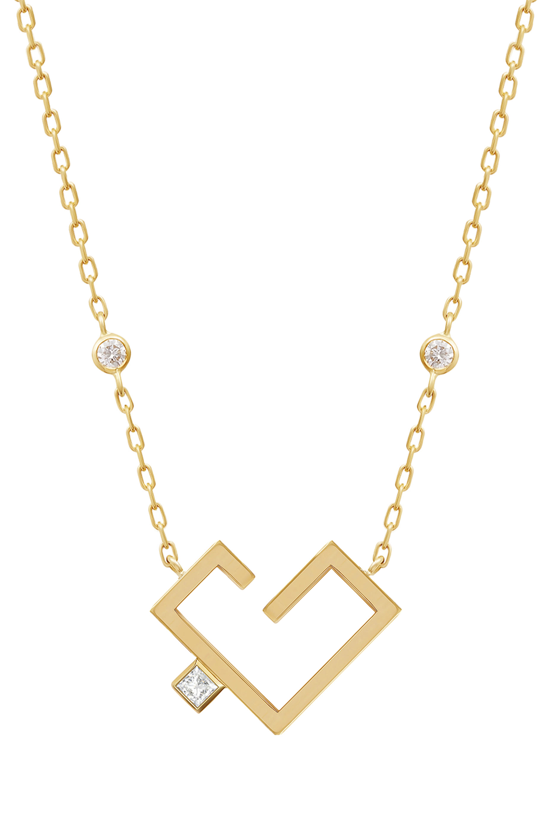 Hubb Necklace, 18k Yellow Gold & Diamonds