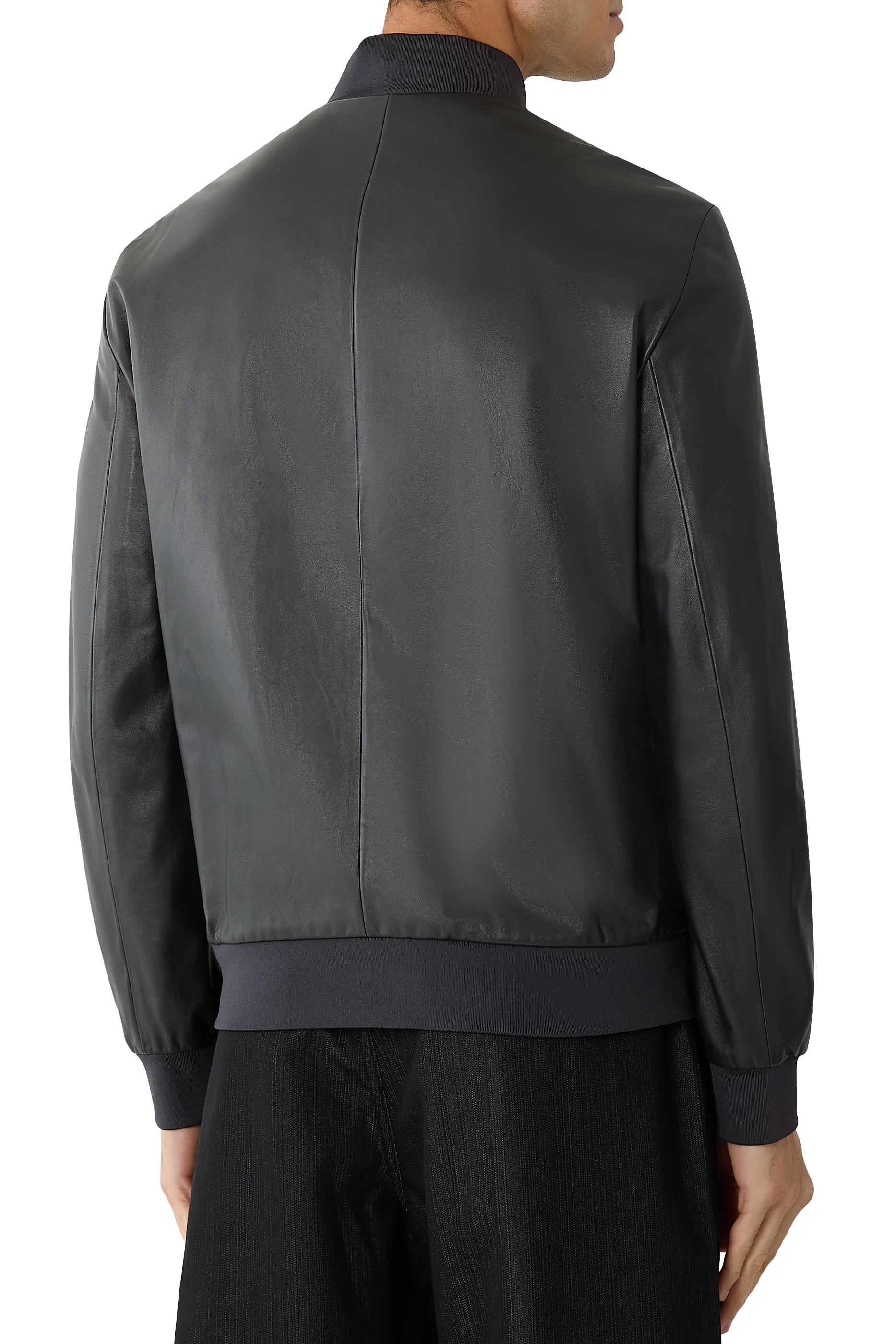 Soft Nappa Leather Bomber Jacket