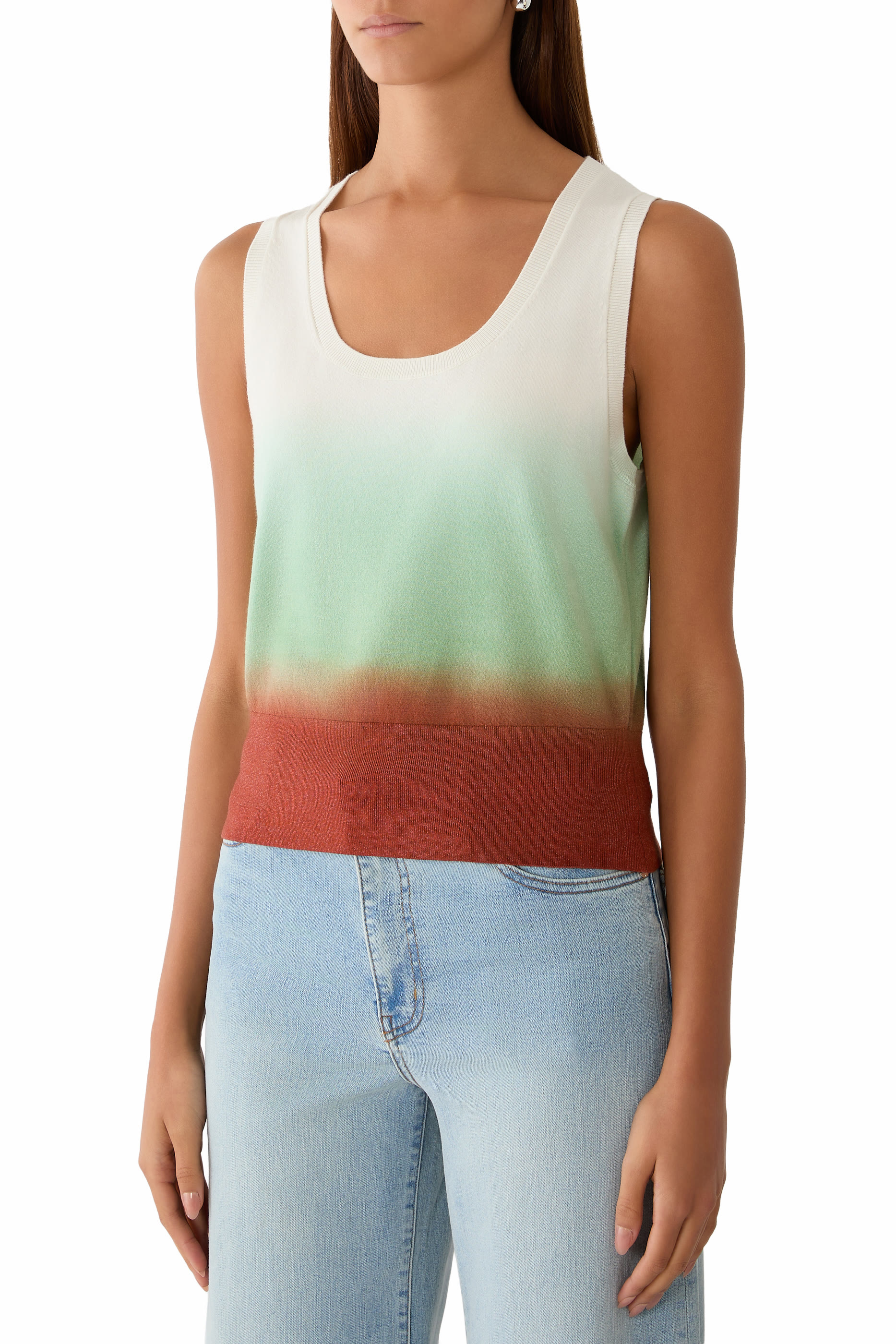 Ombr&eacute; Scoop Neck Tank Top