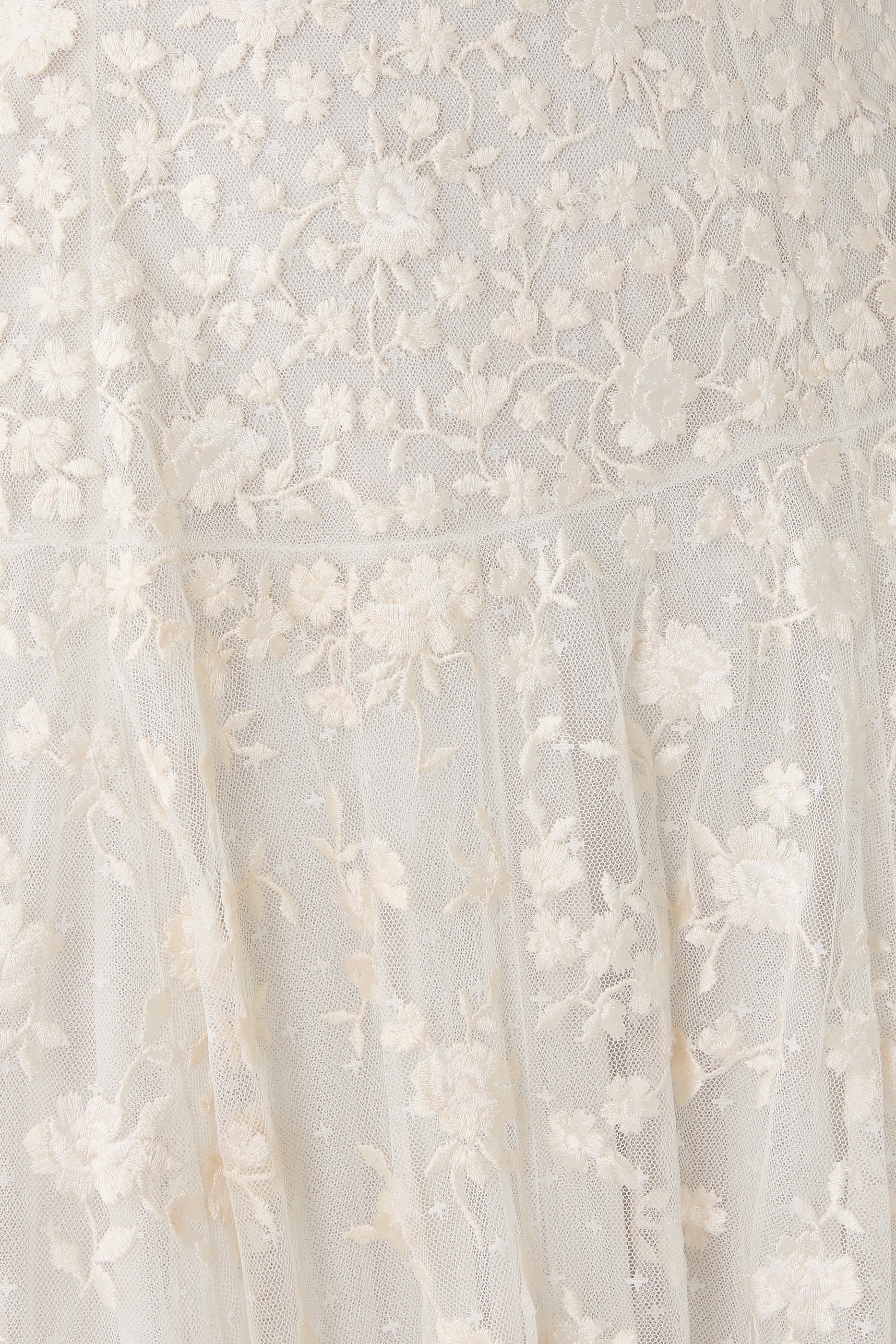 Lea Ditsy Strapless Cape Gown