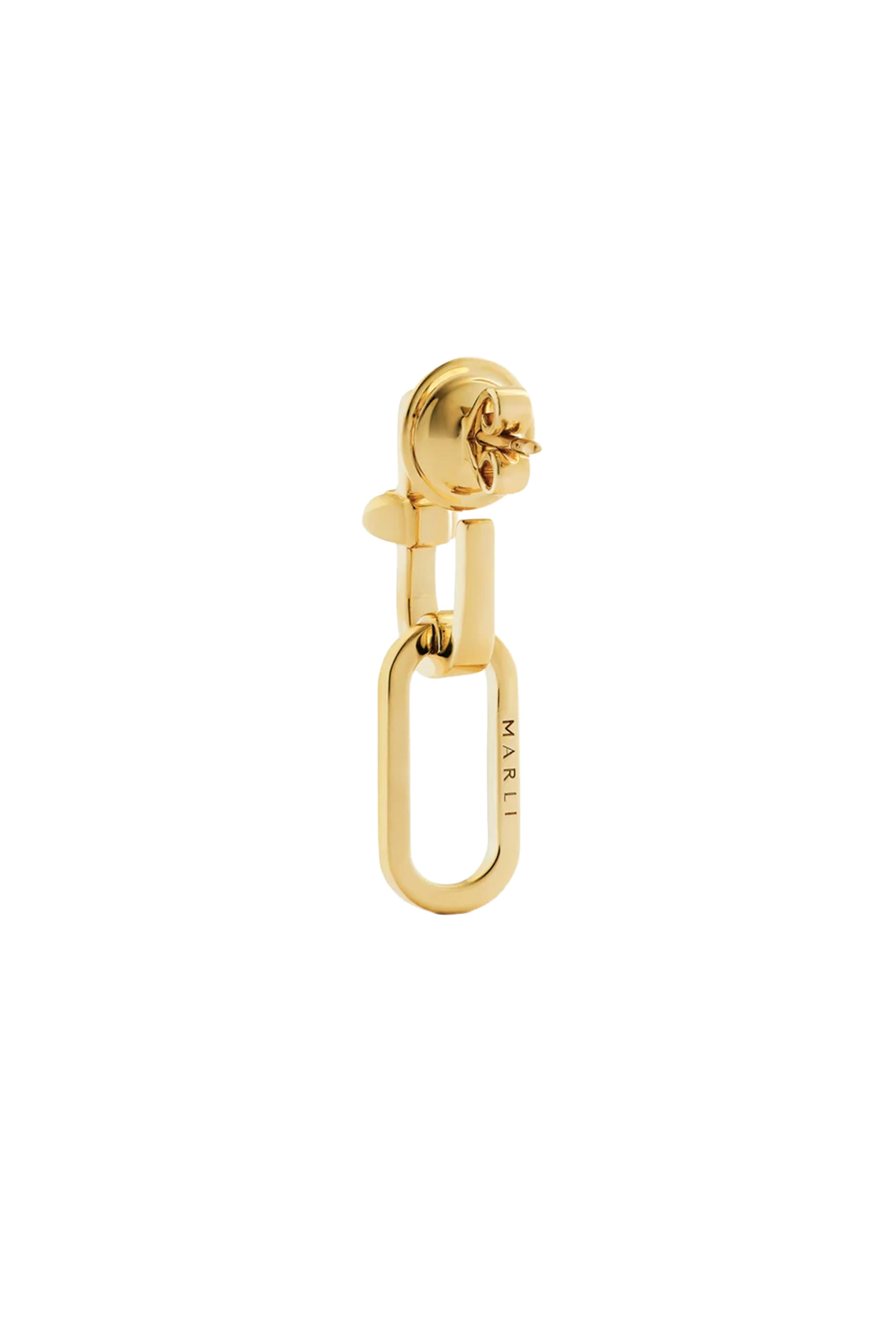  Tip-Top Link Drop Earrings, 18K Yellow Gold with Diamonds
