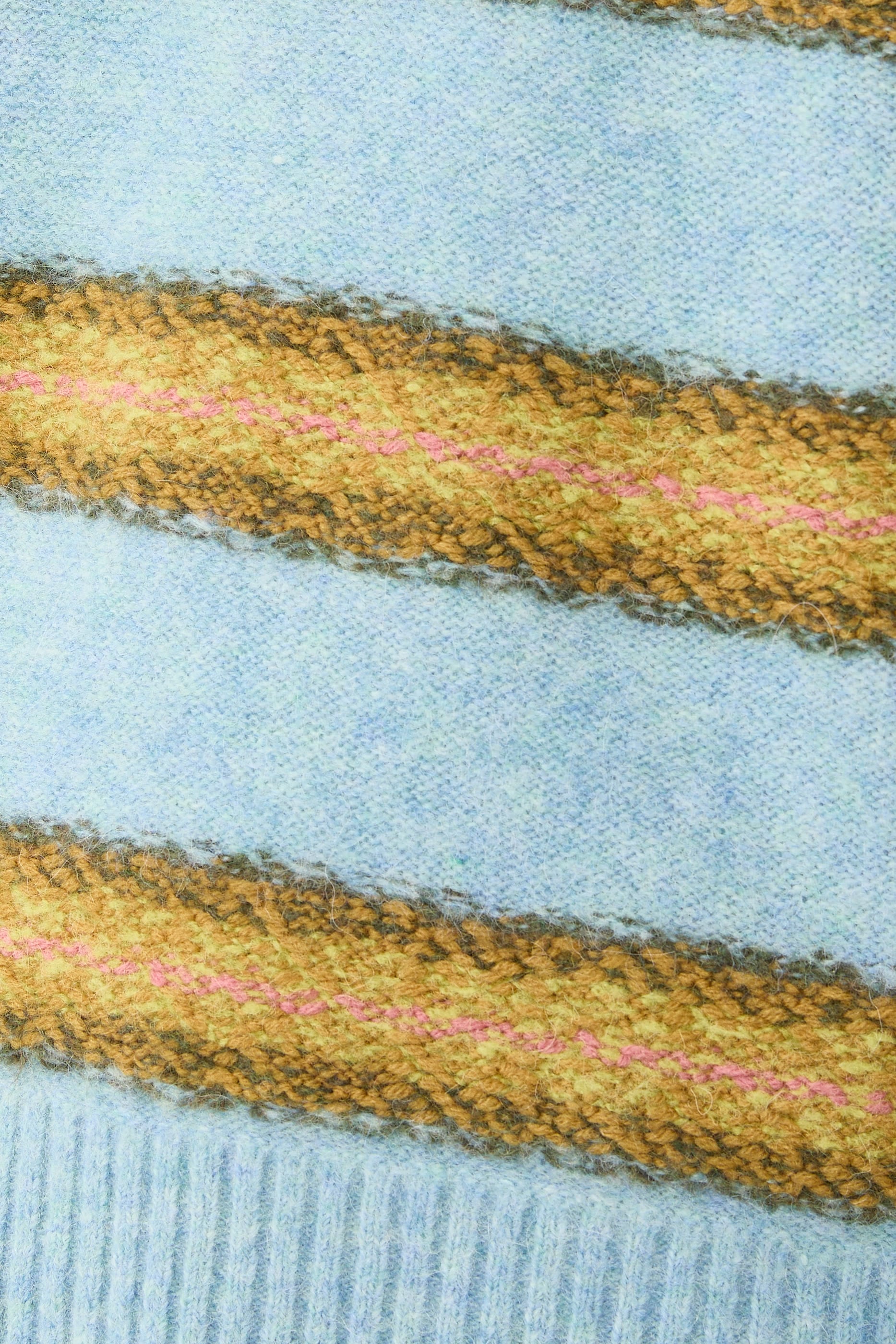 Striped Reversed-Knit Sweater