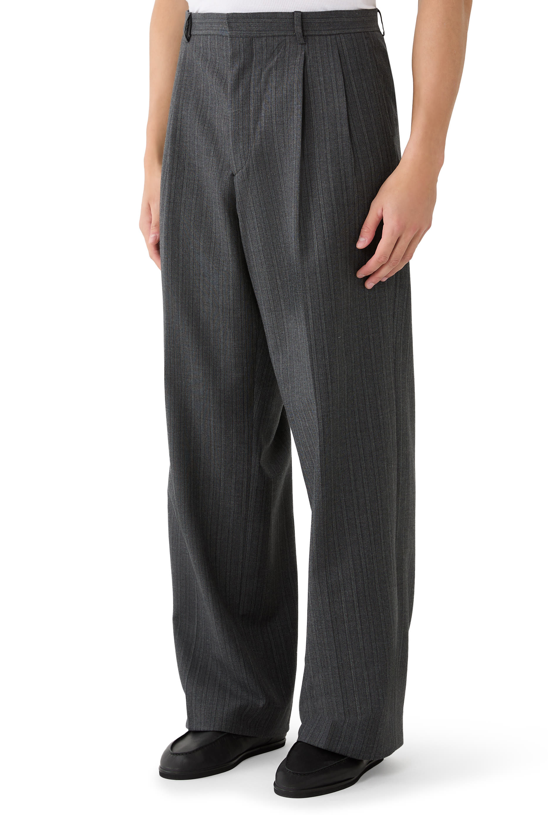 Wide Pleated Trousers
