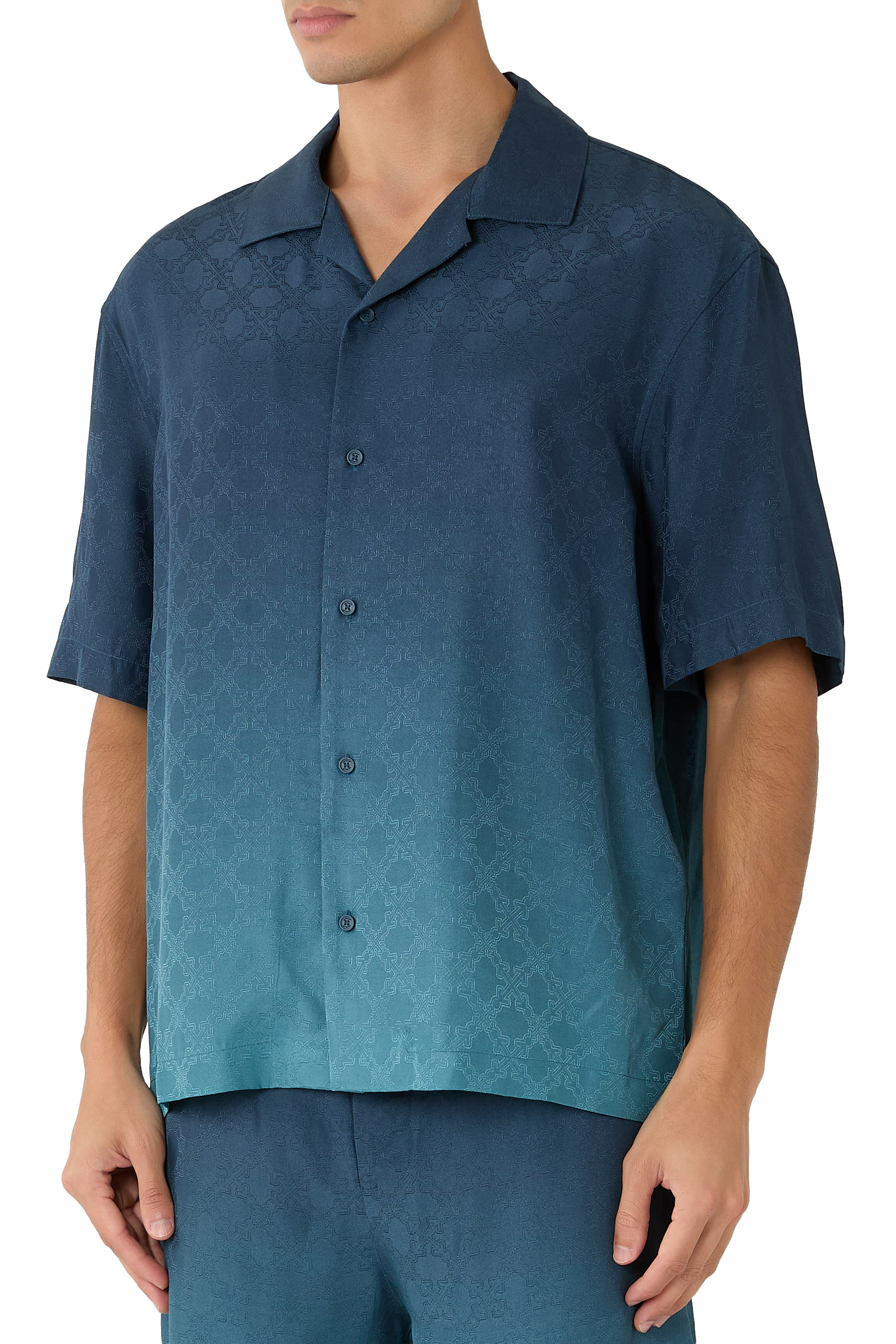 Arrow Monogram Jacquard Bowling Shirt