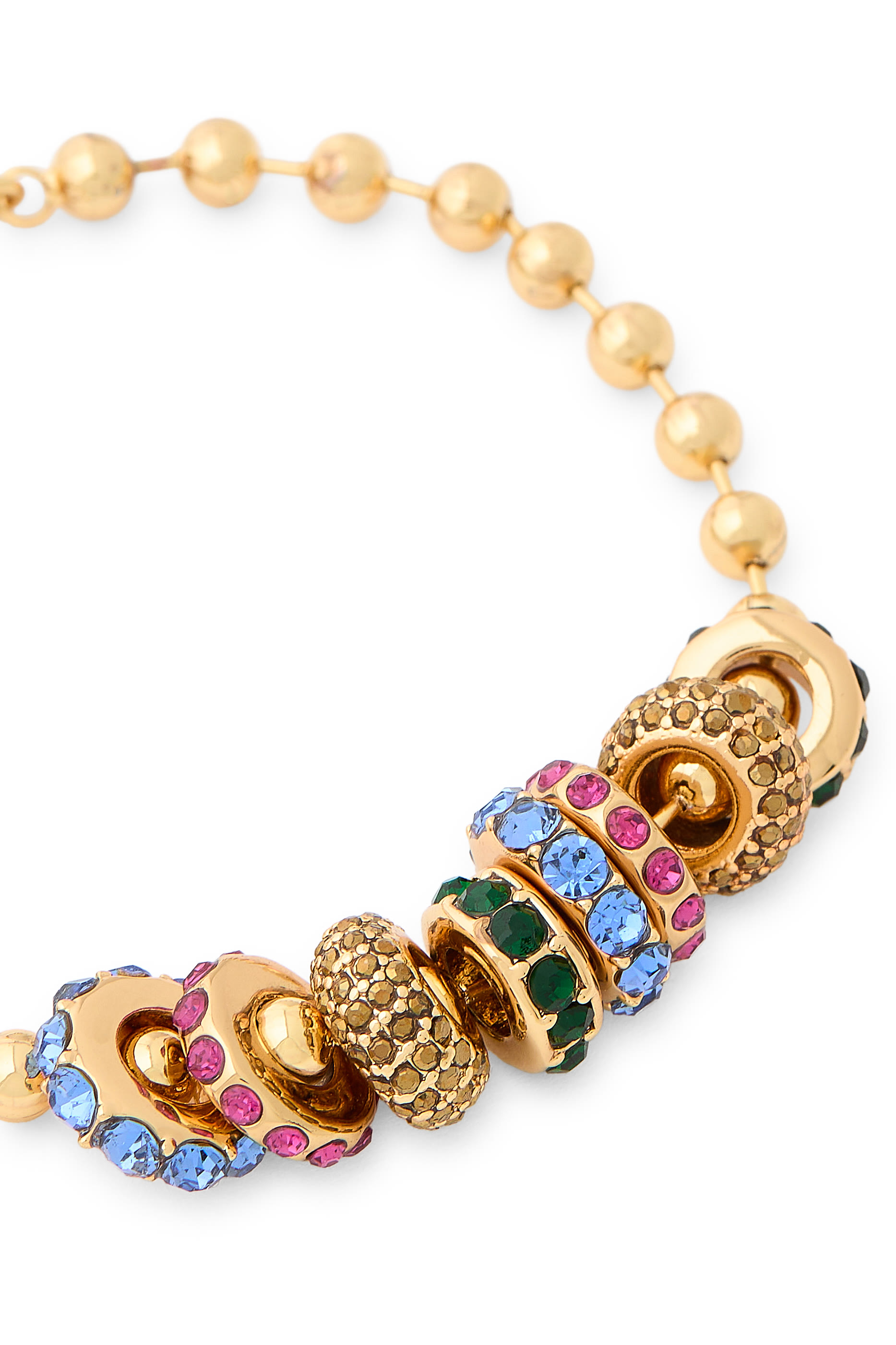 Sloane Bracelet, Brass & Gem Charms
