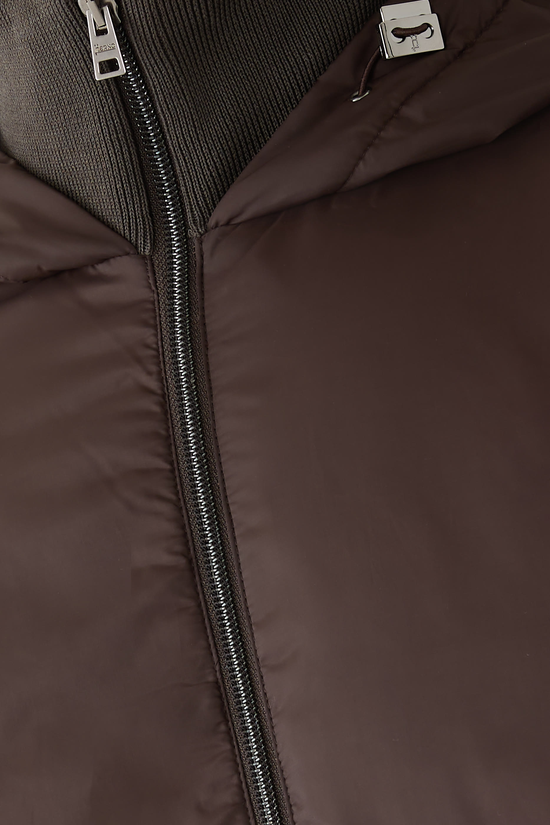 Hooded Cotton & Technical Fabric Blouson