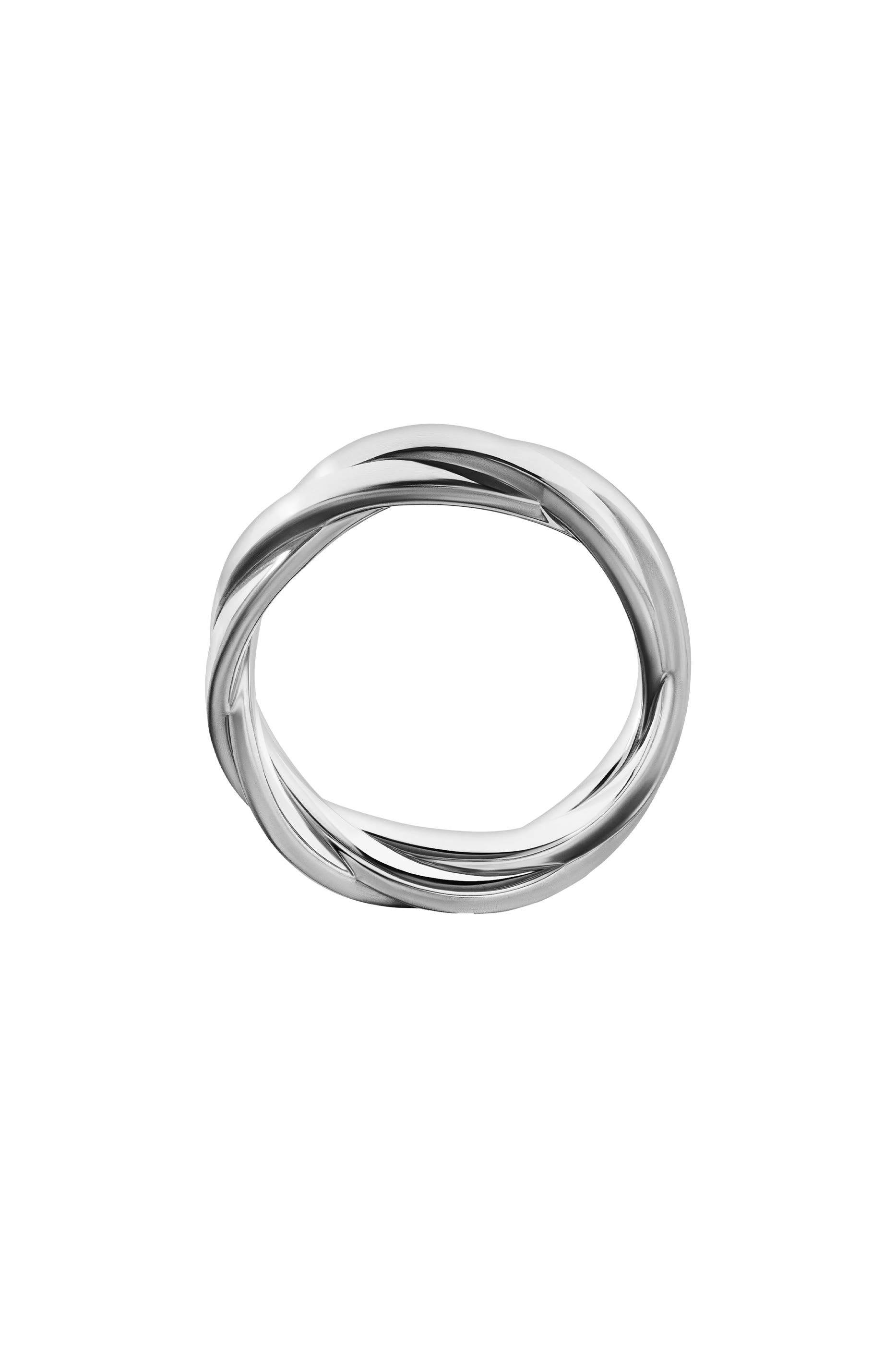 Streamline&reg; Two Row Band Ring, Sterling Silver & Diamonds