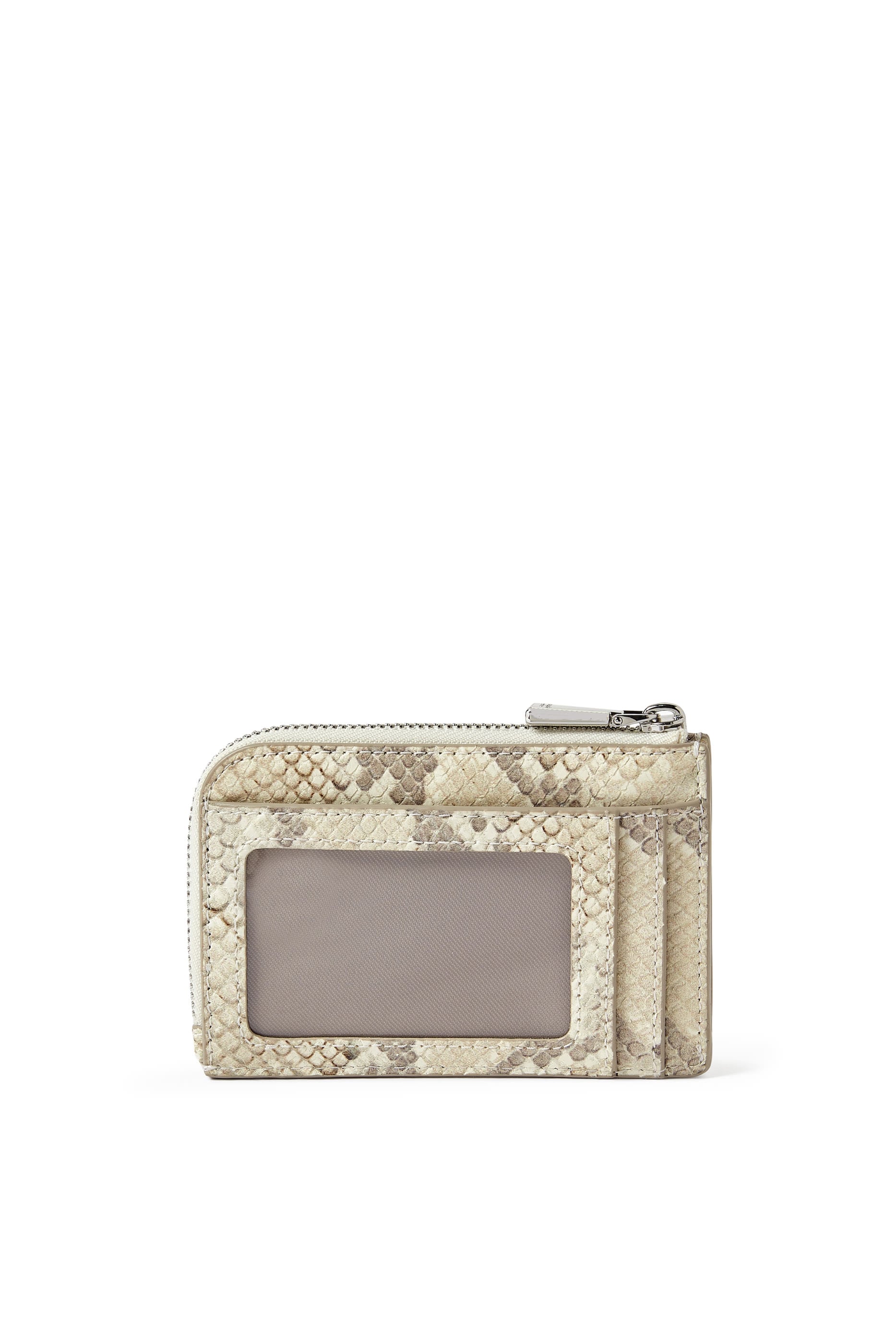 Snake Embossed Mini Zip Card Case