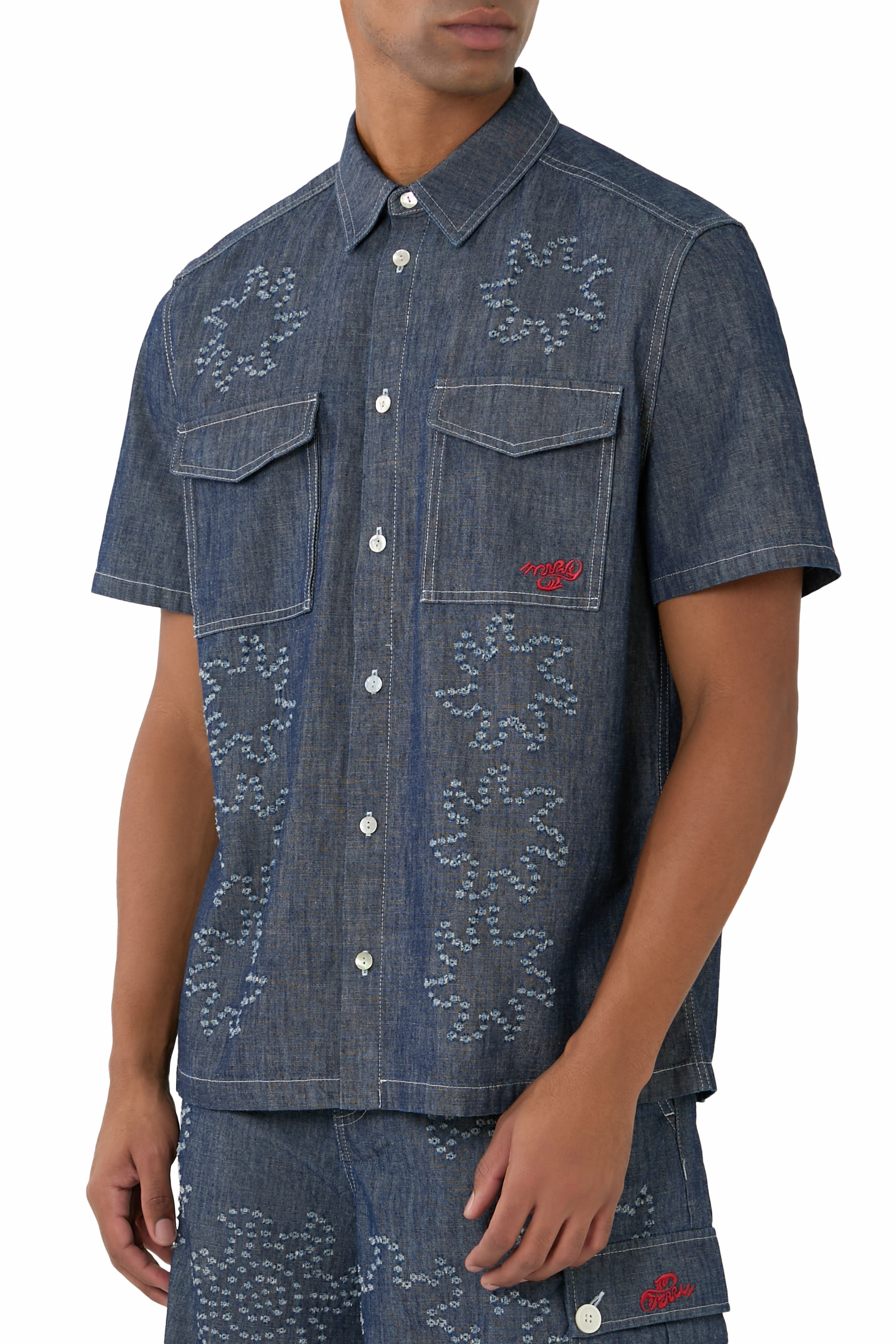 Chambray Short-Sleeve Shirt