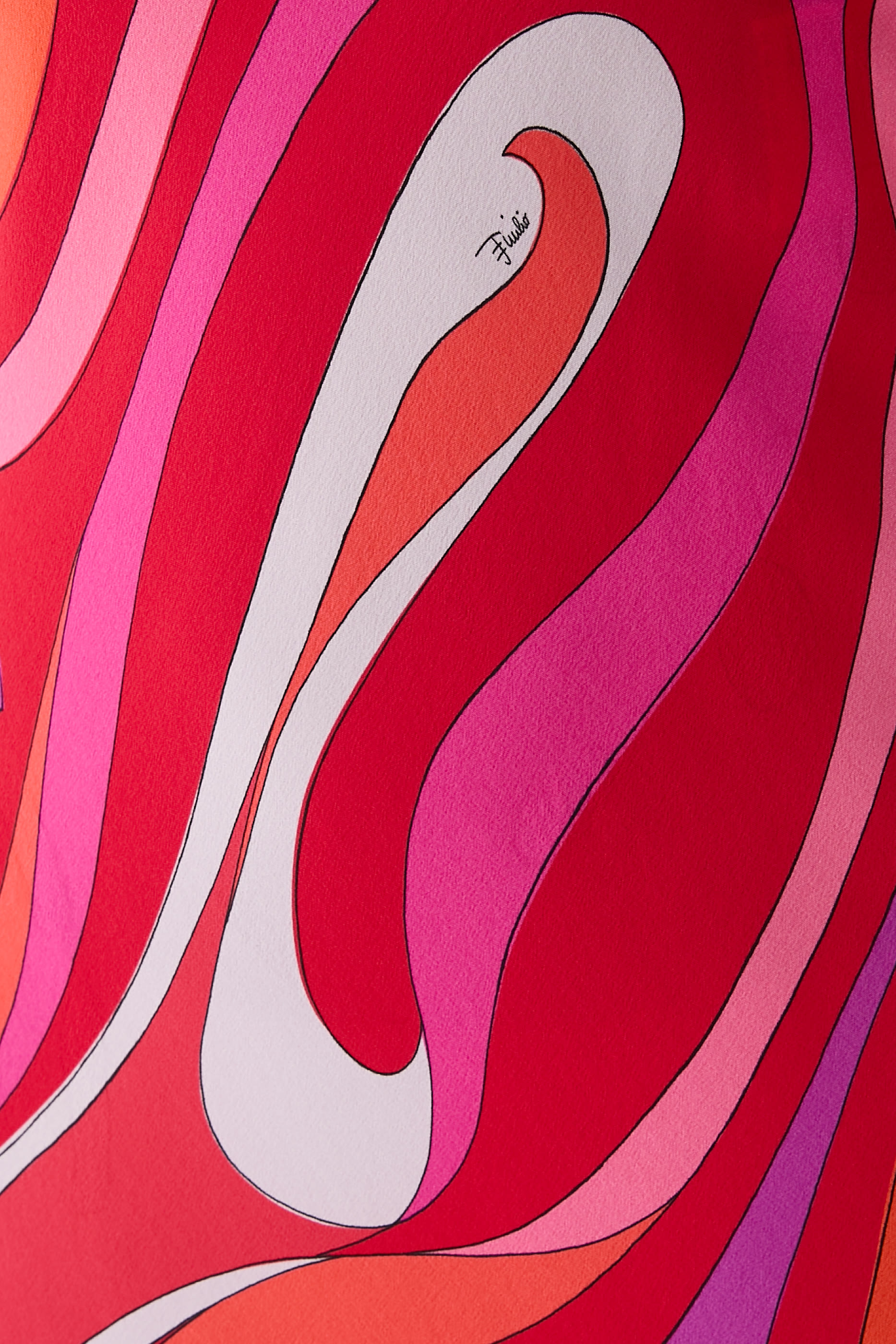 Marmo Print Silk Dress