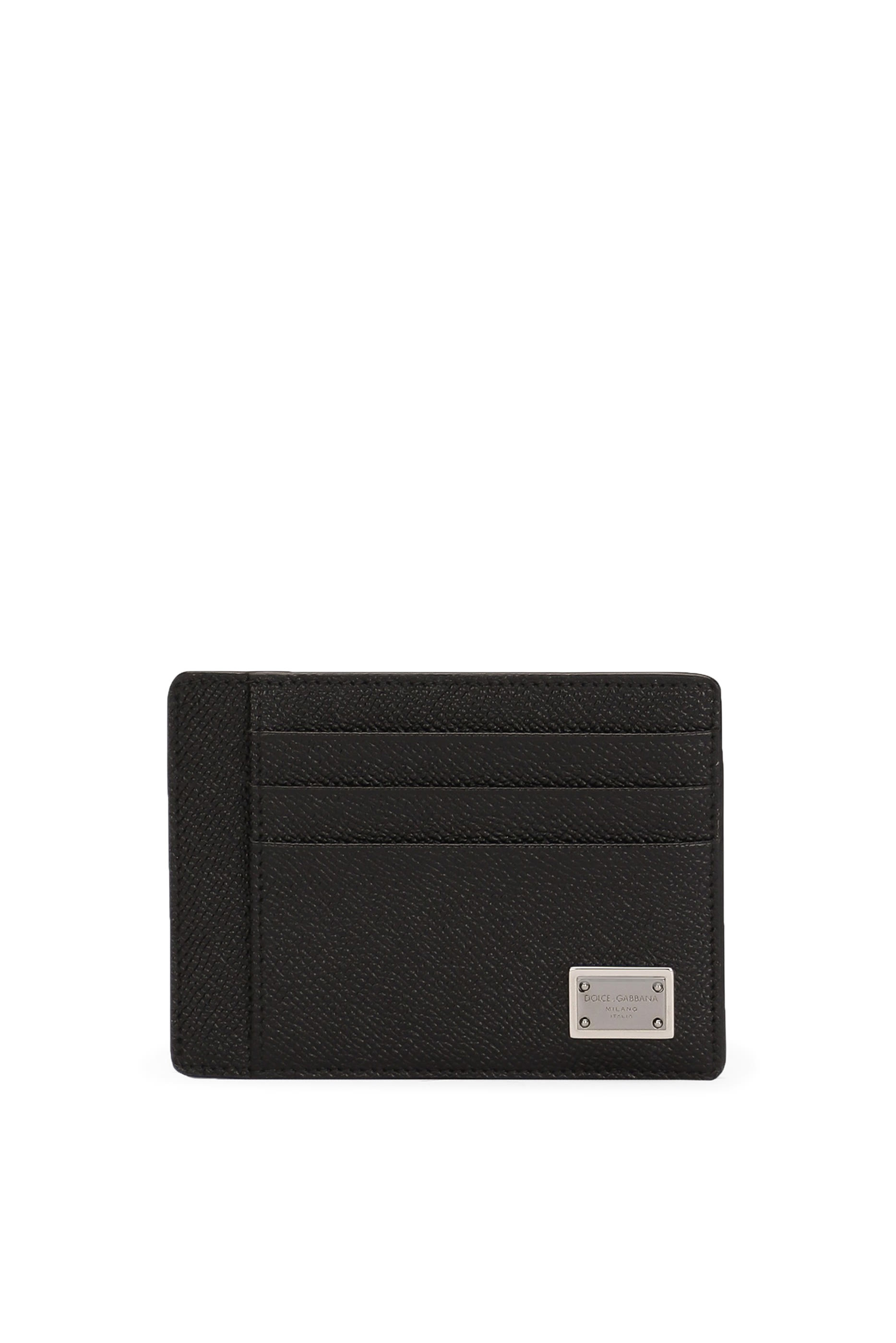 Dauphine-Print Calfskin Card Holder 