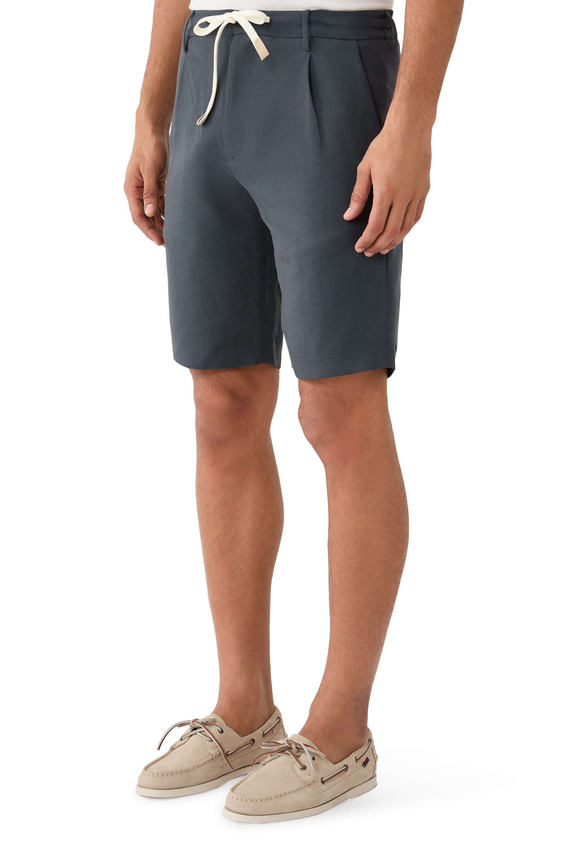 Drawstring Waist Bermuda Shorts