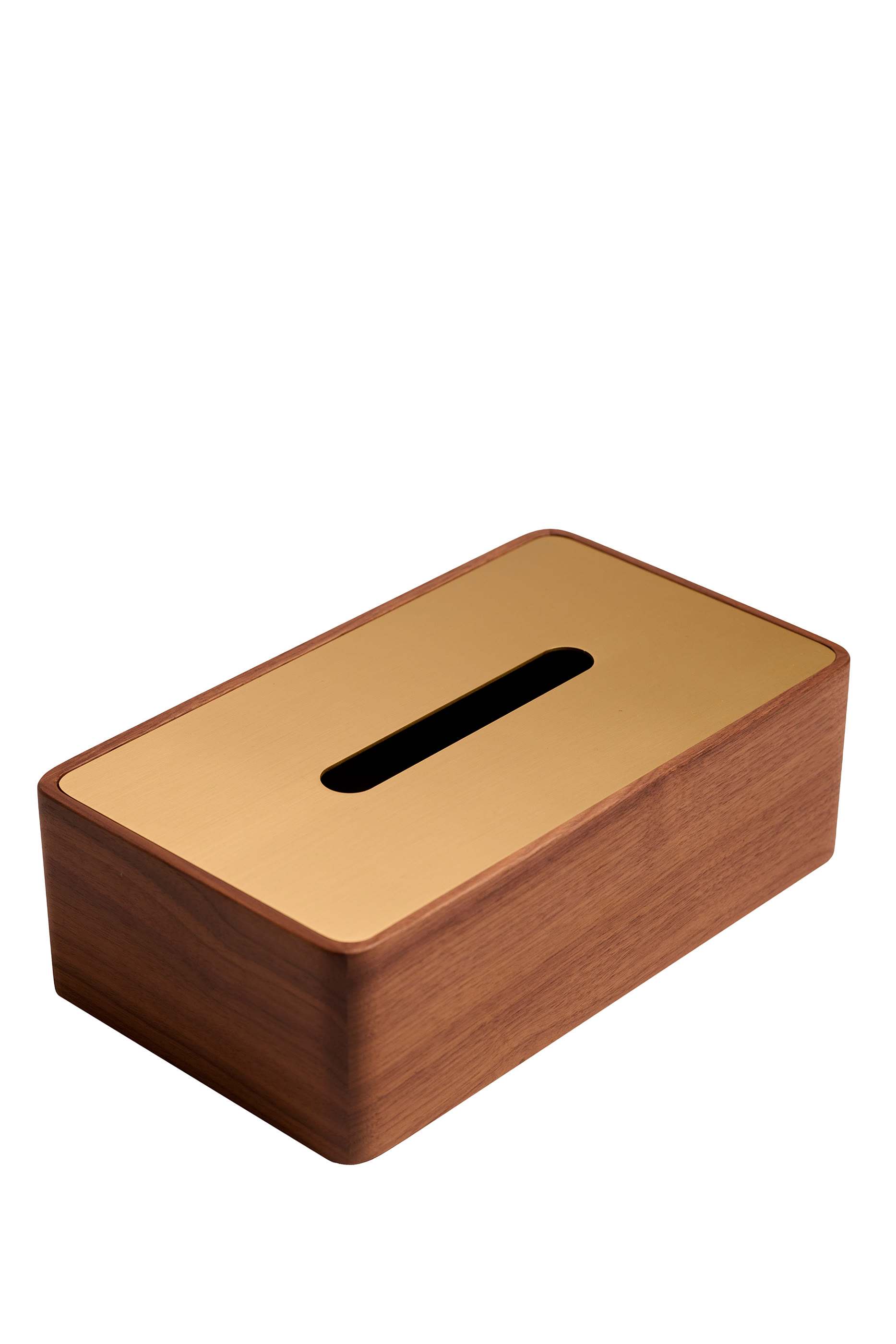 Walnut Rectangular Tissue Holder