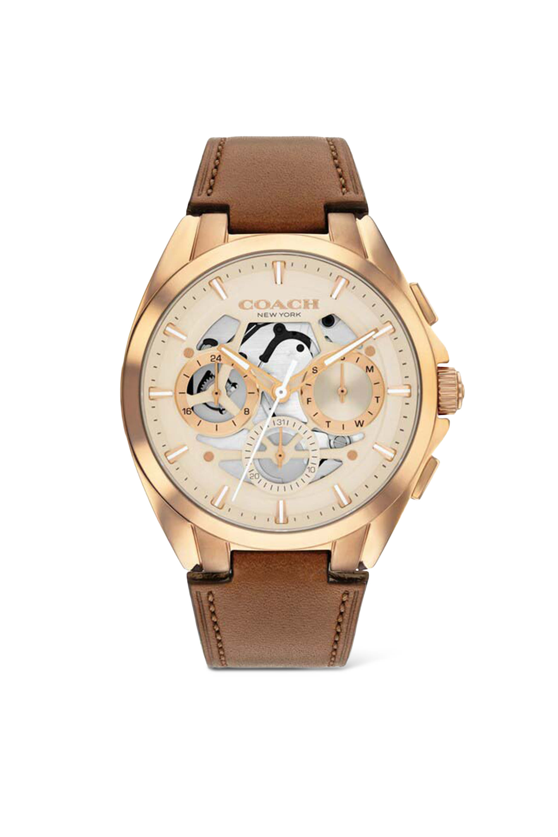 Jackson Quartz Chronograph Leather Strap Watch