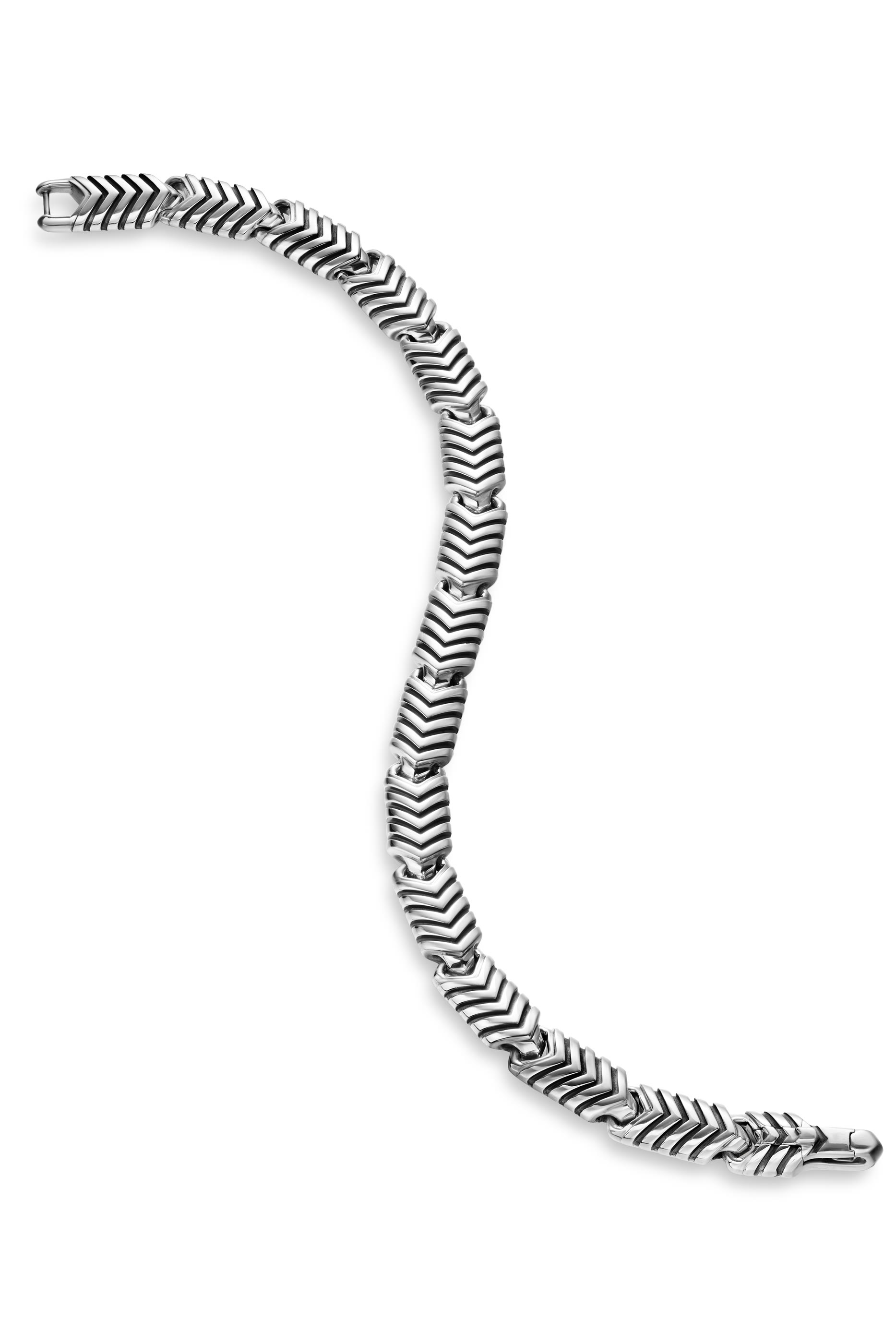  Chevron Link Bracelet, Sterling Silver