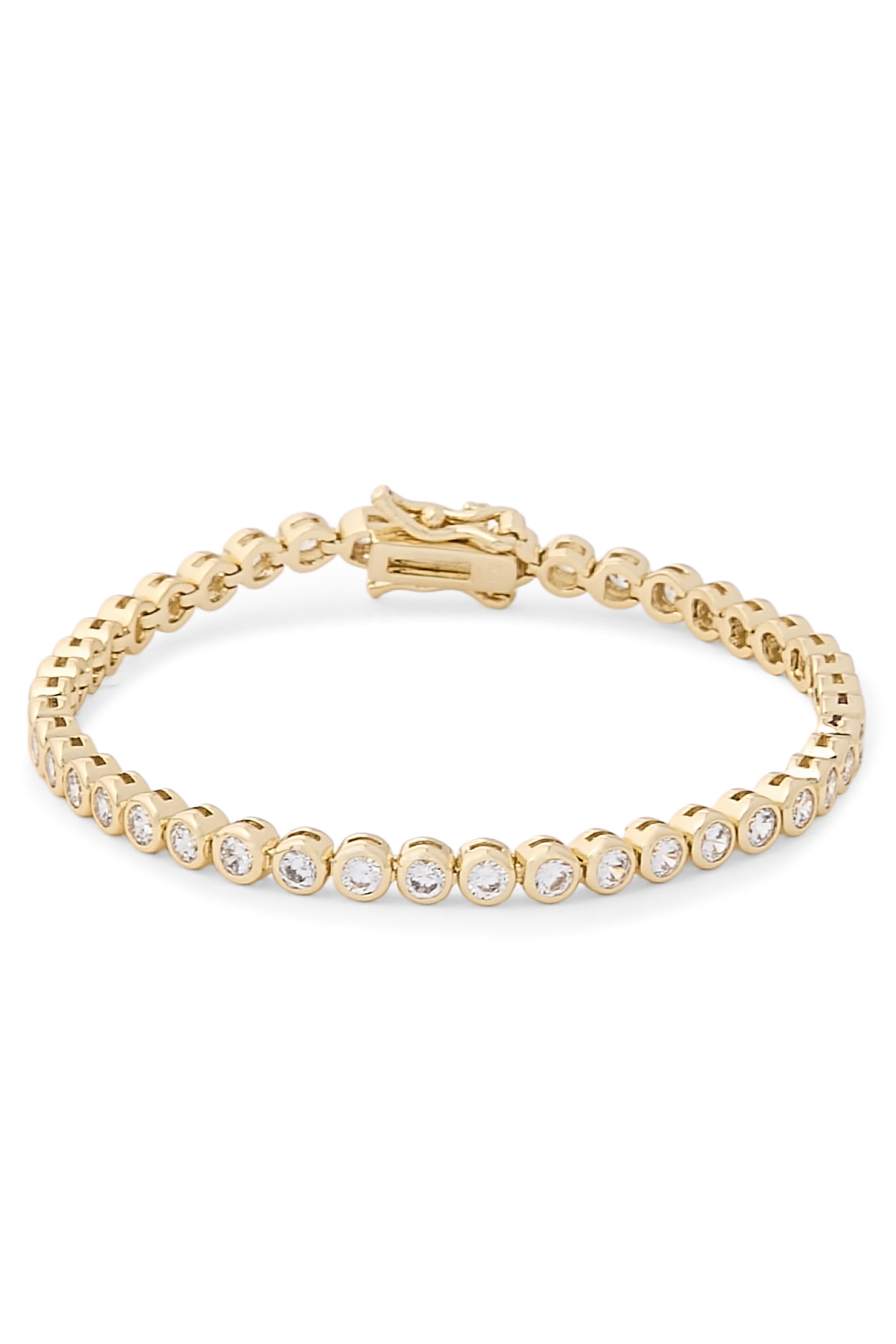 Round Bezel Set CZ Bracelet