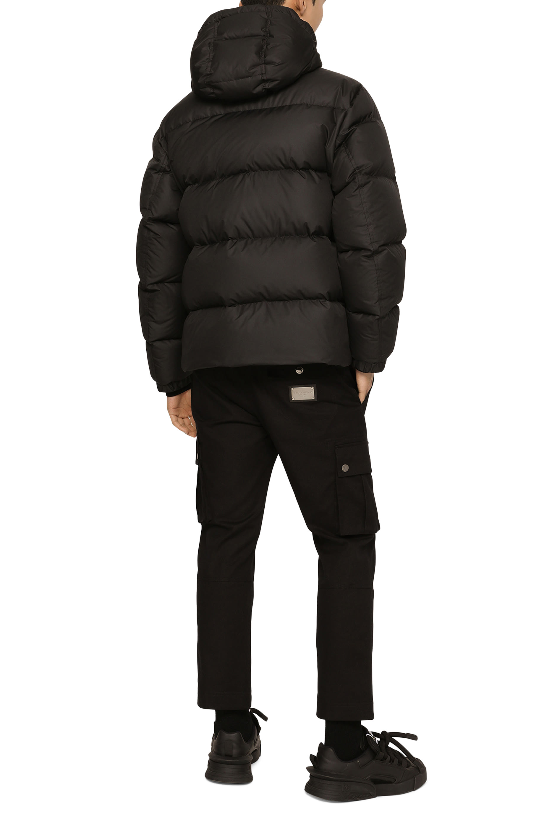  Nylon Down Jacket with Hood and Logo tag 