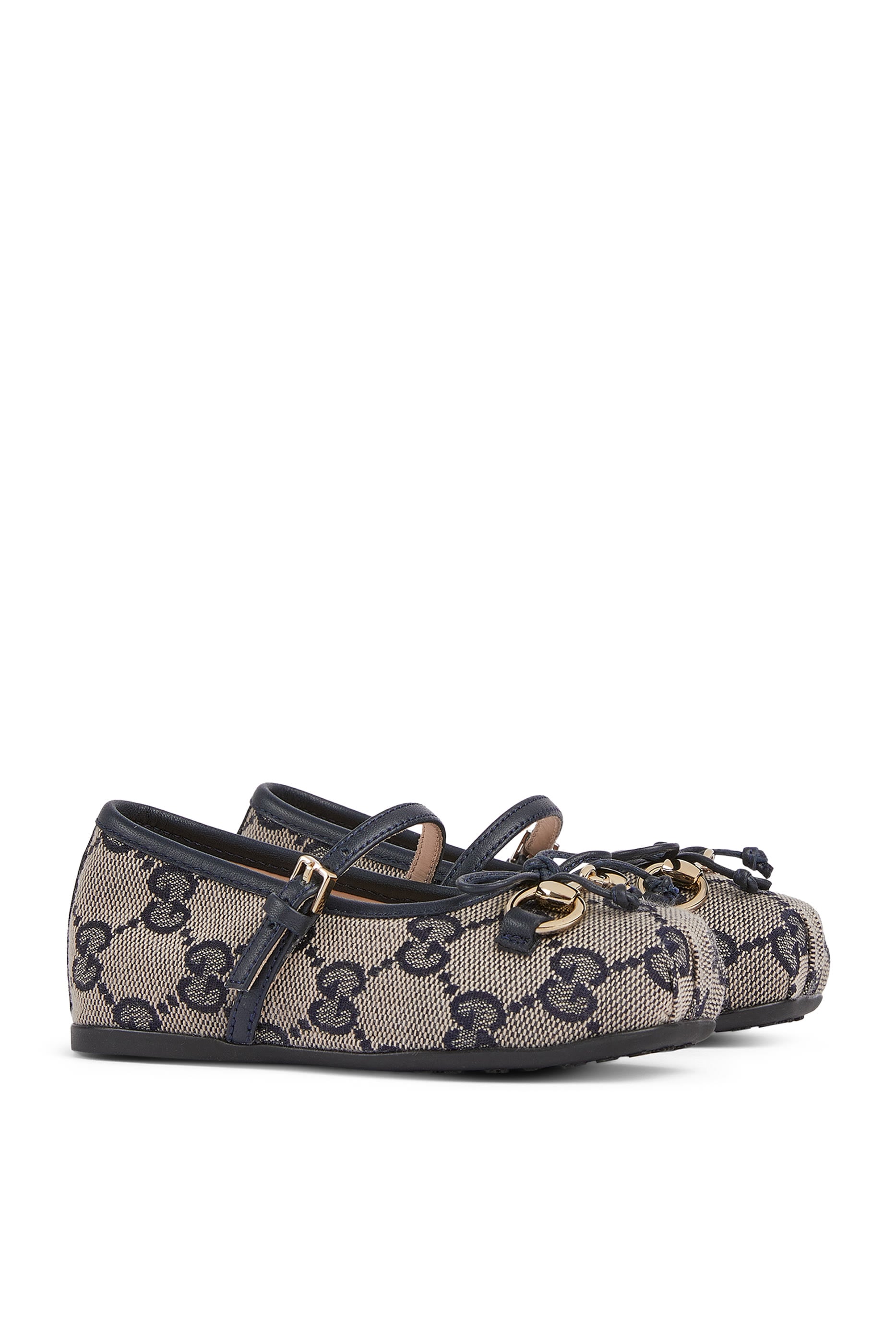 Kids GG Horsebit Ballet Flats