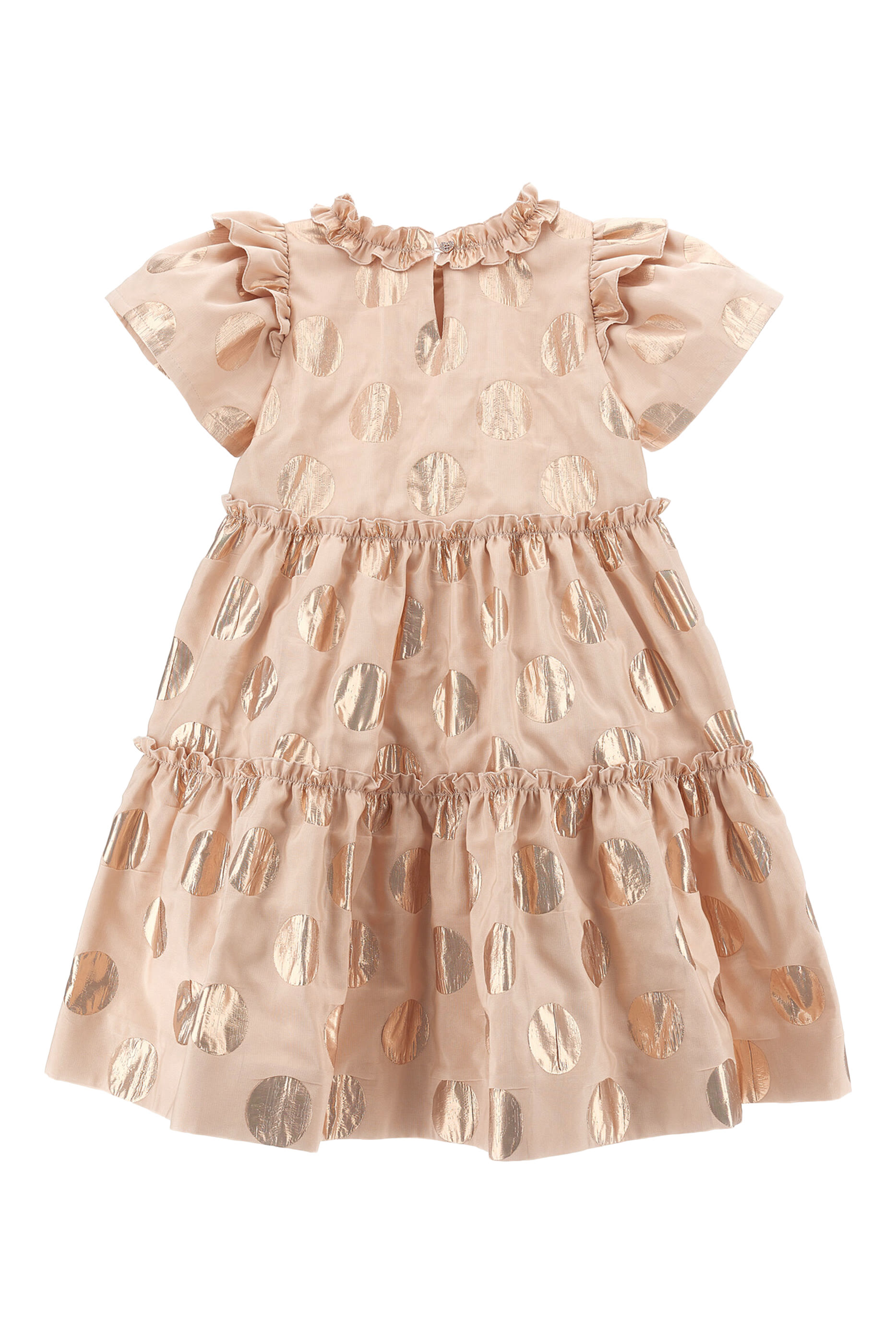 Kids Short Sleeves Flared Dress