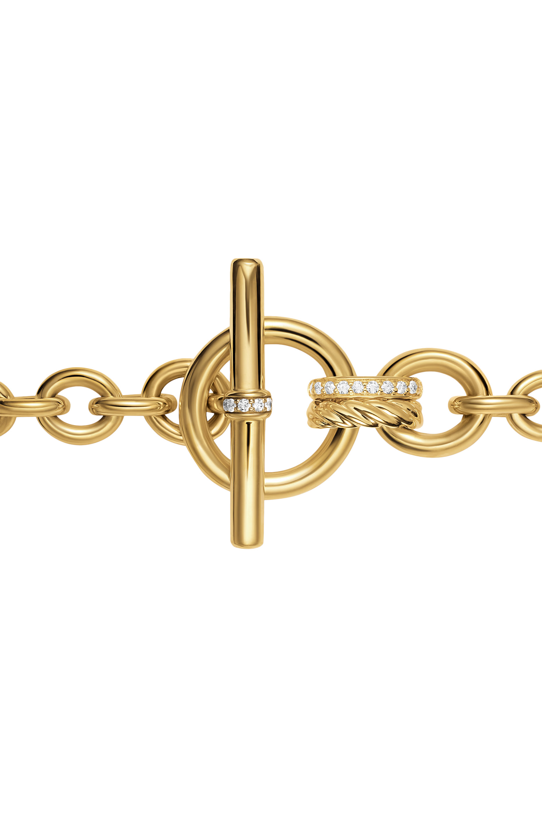 DY Mercer&reg; Toggle Chain Necklace, 18K Yellow Gold & Diamonds