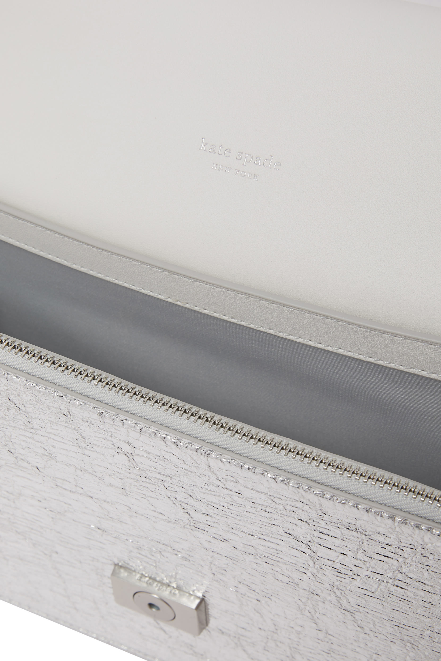 Deco Crinkle Metallic Chain Shoulder Bag