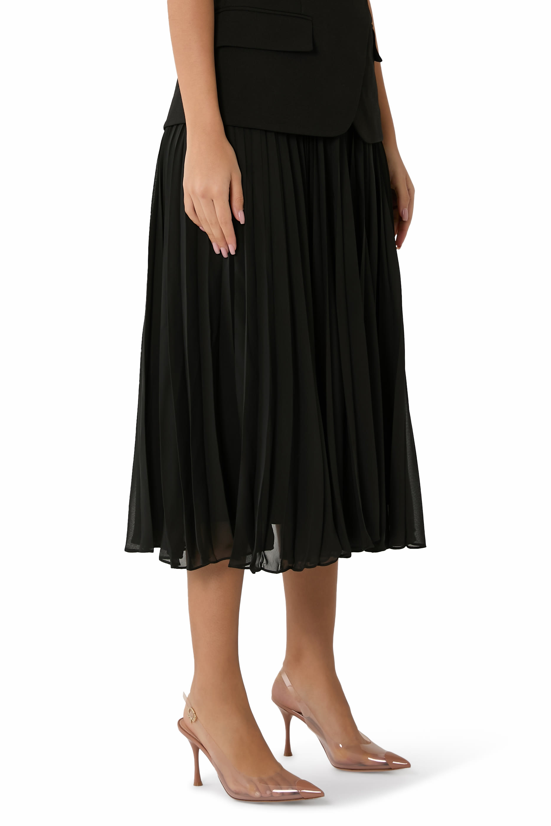 Diana 85 Slingback Pumps in Plexi & Patent