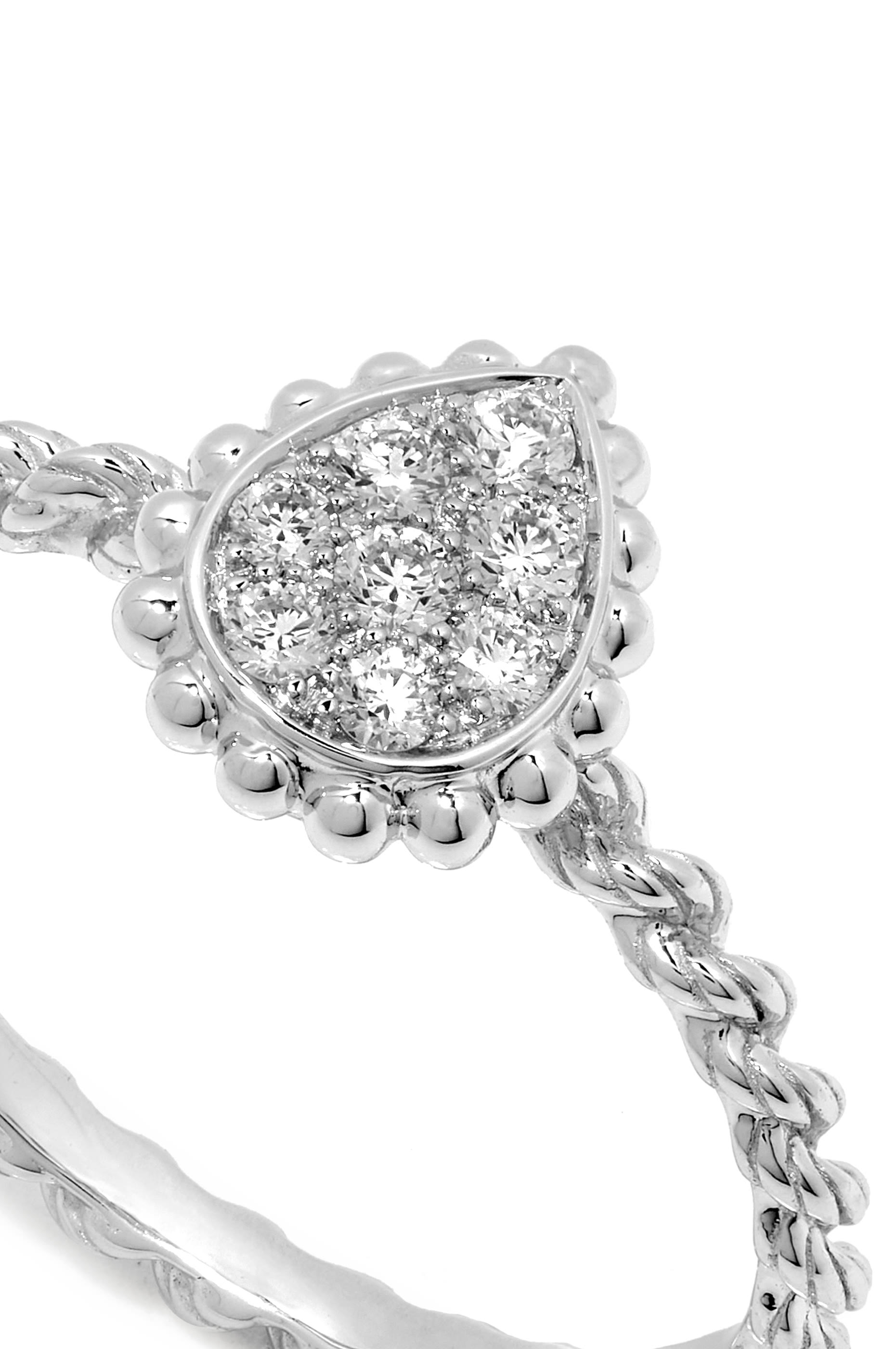 Serpent Boh&egrave;me Ring, 18k White Gold & Diamonds