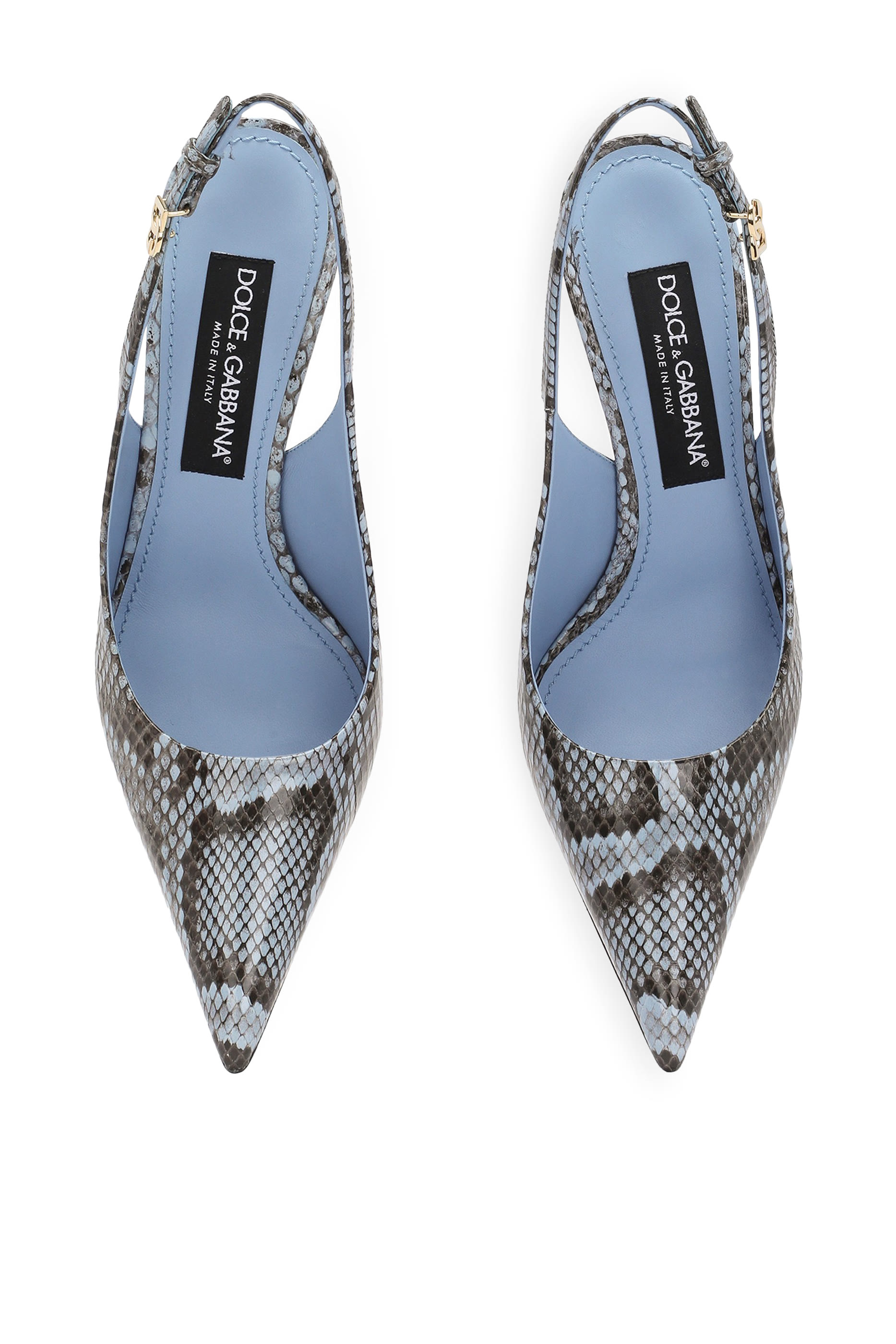 Lollo 90 Python Skin Slingbacks