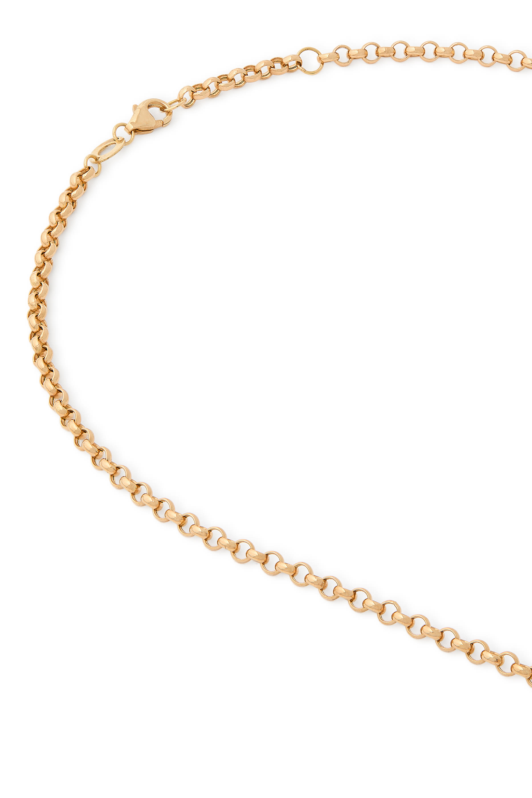 Warrior Dawn Necklace, 18K Yellow Gold with Diamonds & Orange Topaz