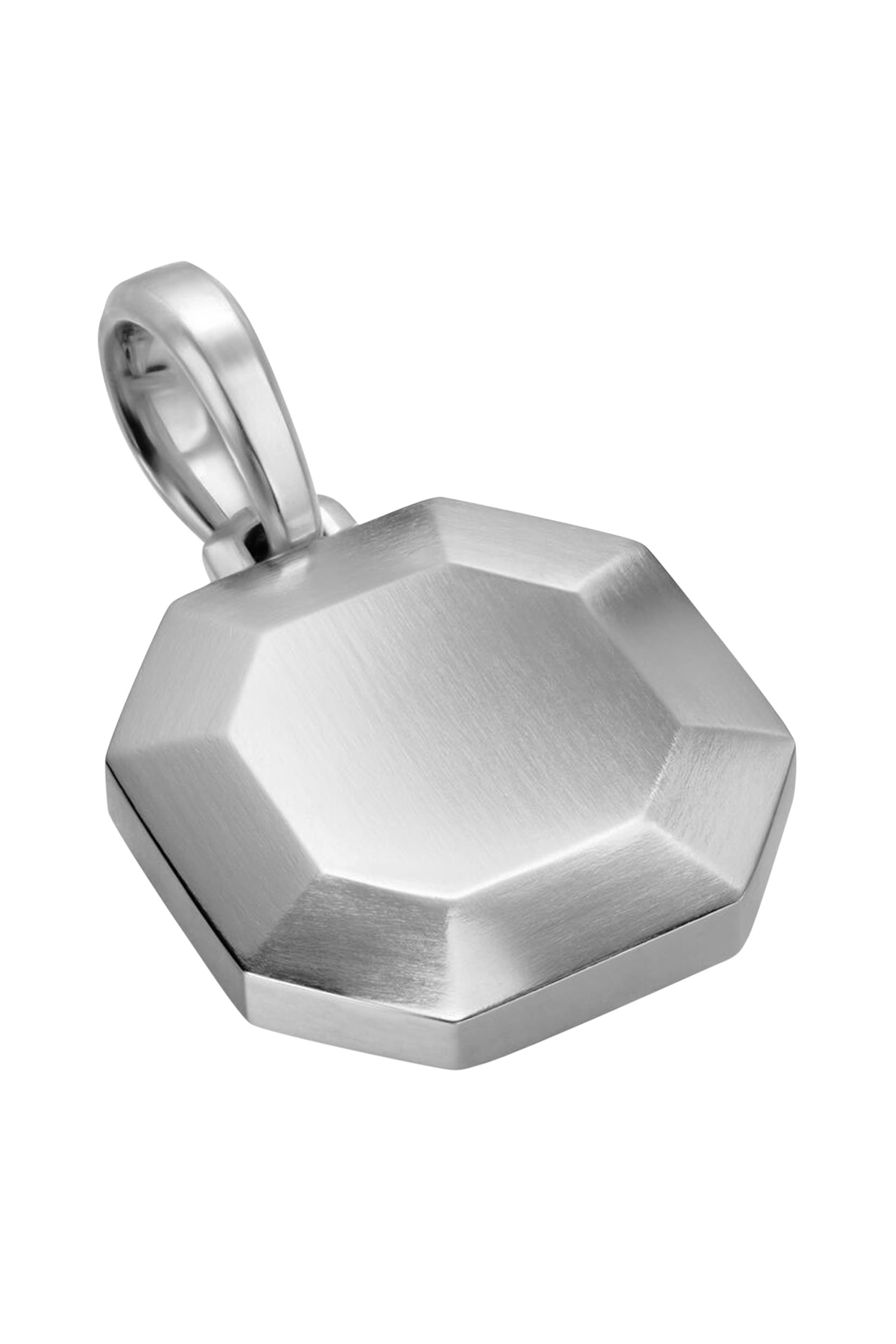 Faceted Amulet, Sterling Silver