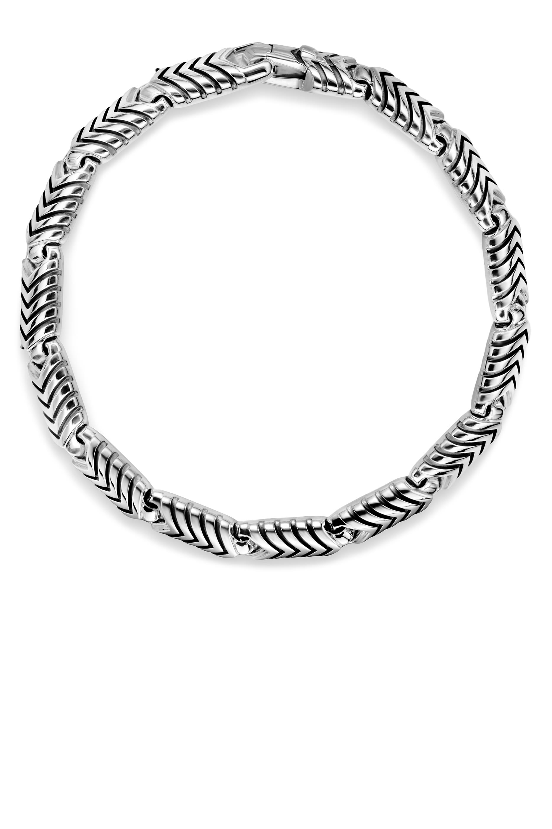  Chevron Link Bracelet, Sterling Silver