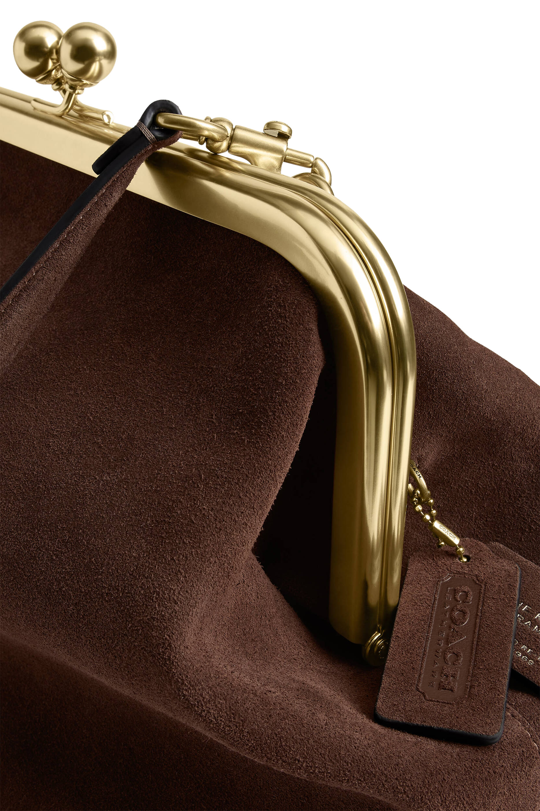 Suede Kisslock 27 Frame Bag