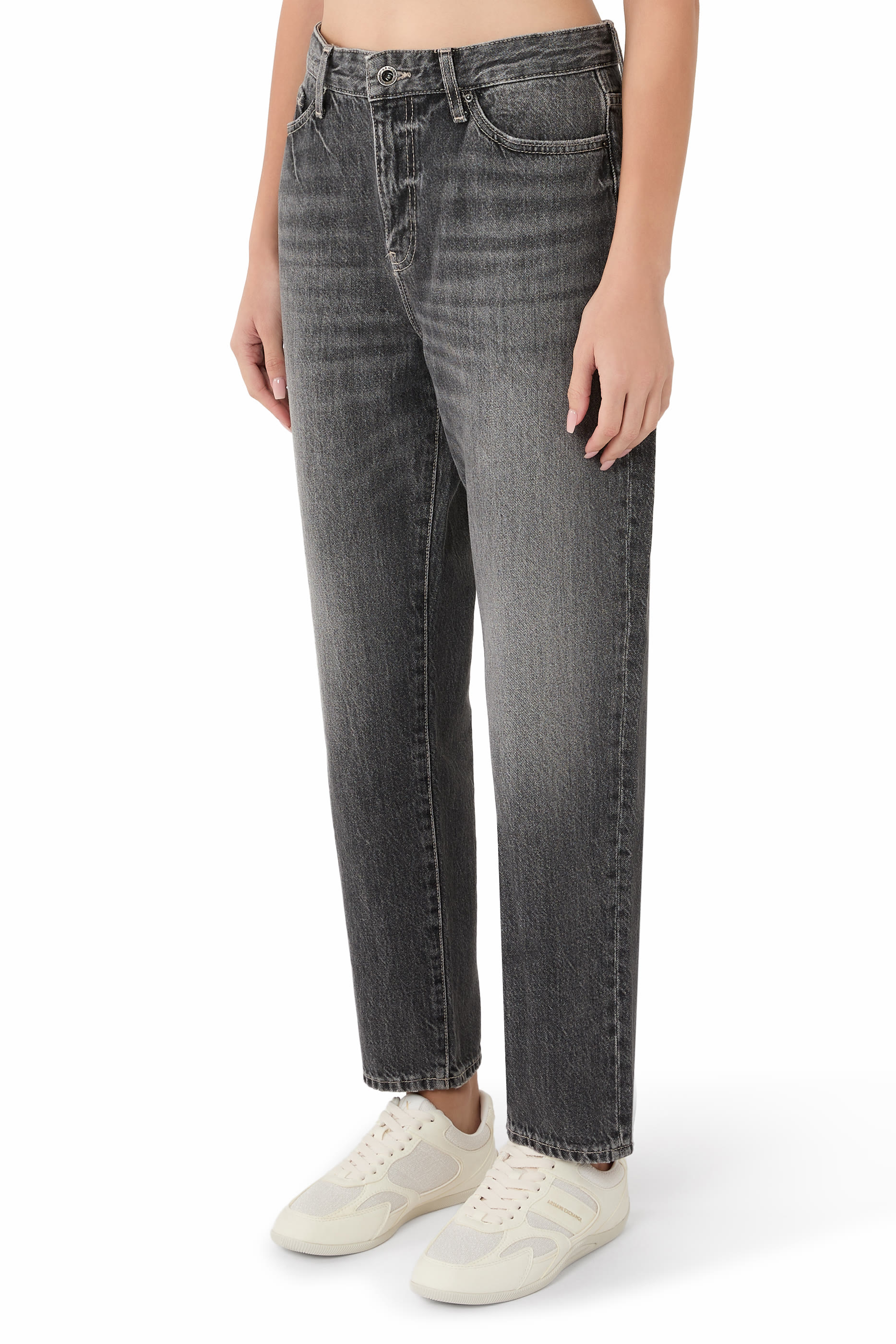 Faded Oversized 5-Pocket Pants