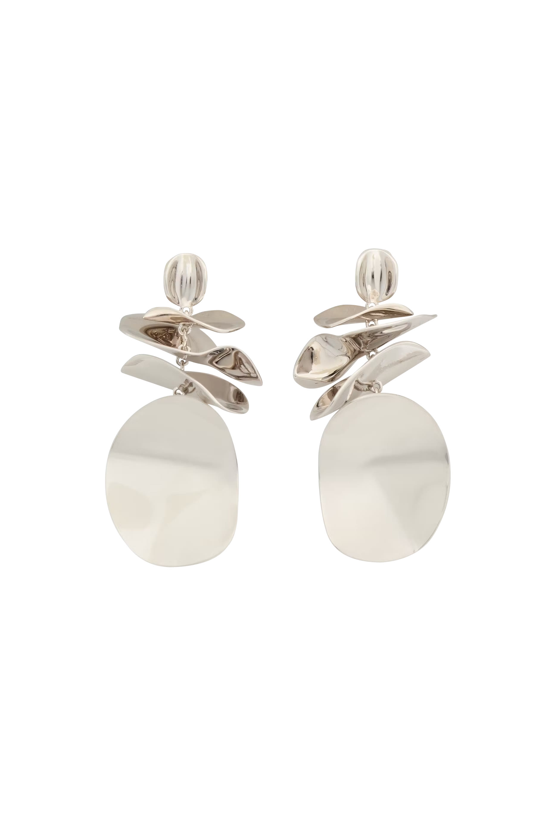Snack Time Statement Earrings, Plated Metal, Titanium Posts & Cubic Zirconia