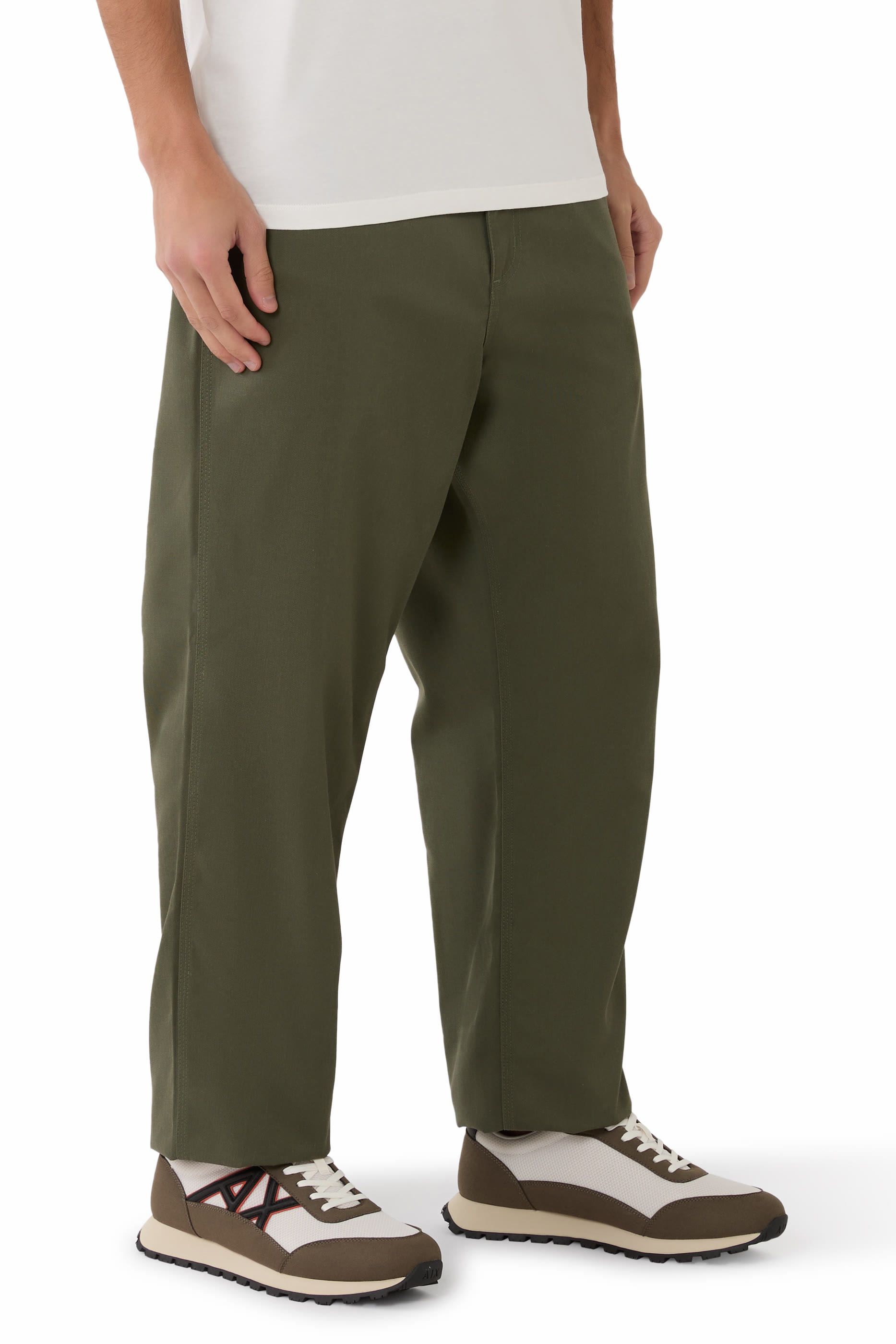 Drop Side AX Logo Low-Top Sneakers