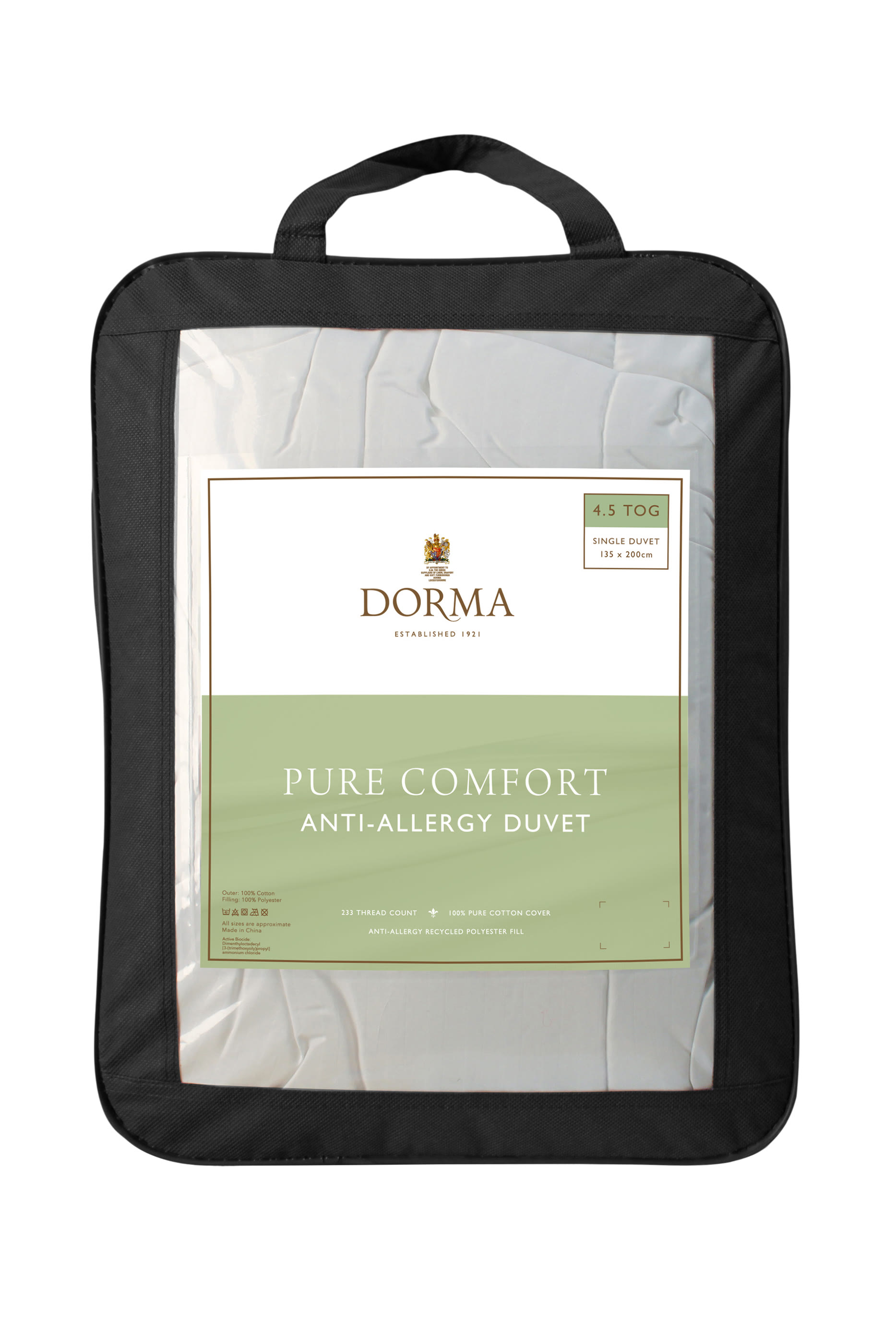 Pure Comfort Anti-Allergy 10.5 Tog Duvet