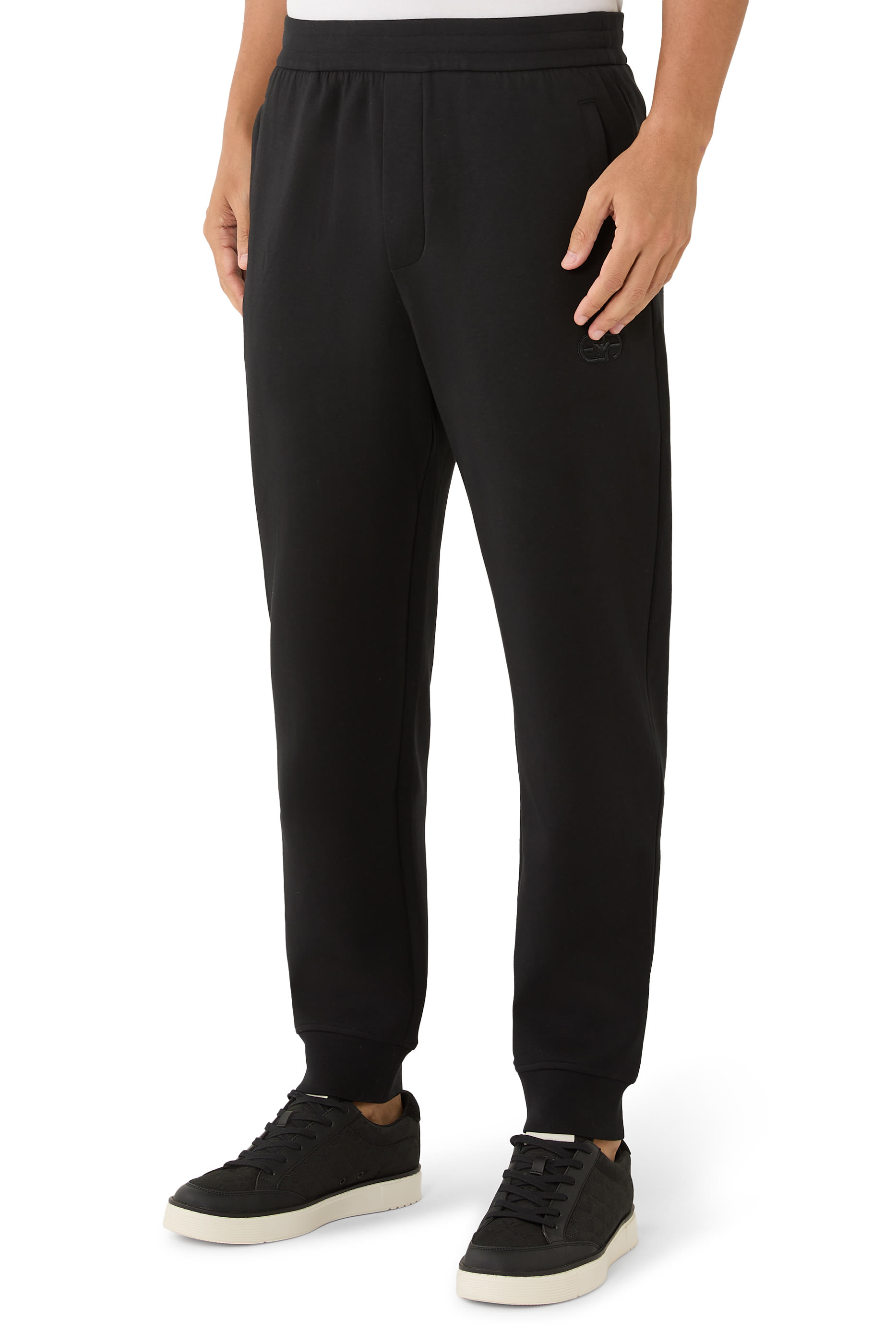 Embroidered EA Logo Double-Jersey Joggers