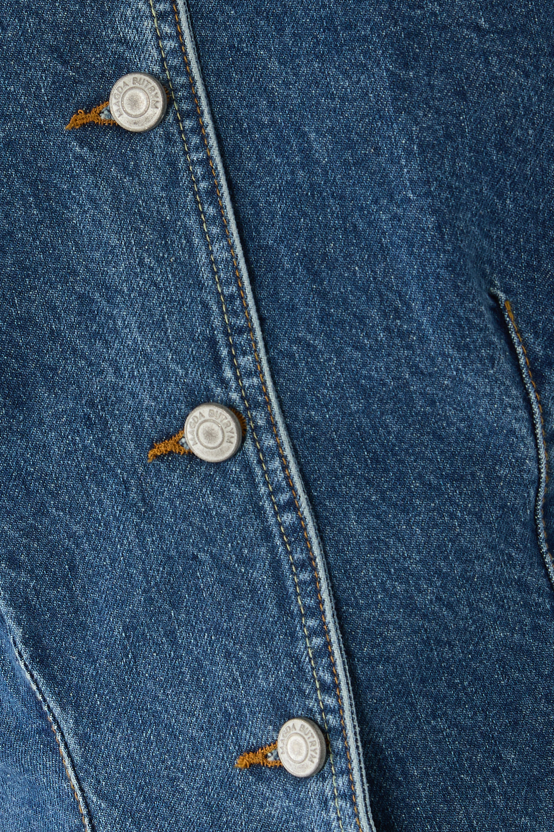 Fitted Denim Peplum Jacket