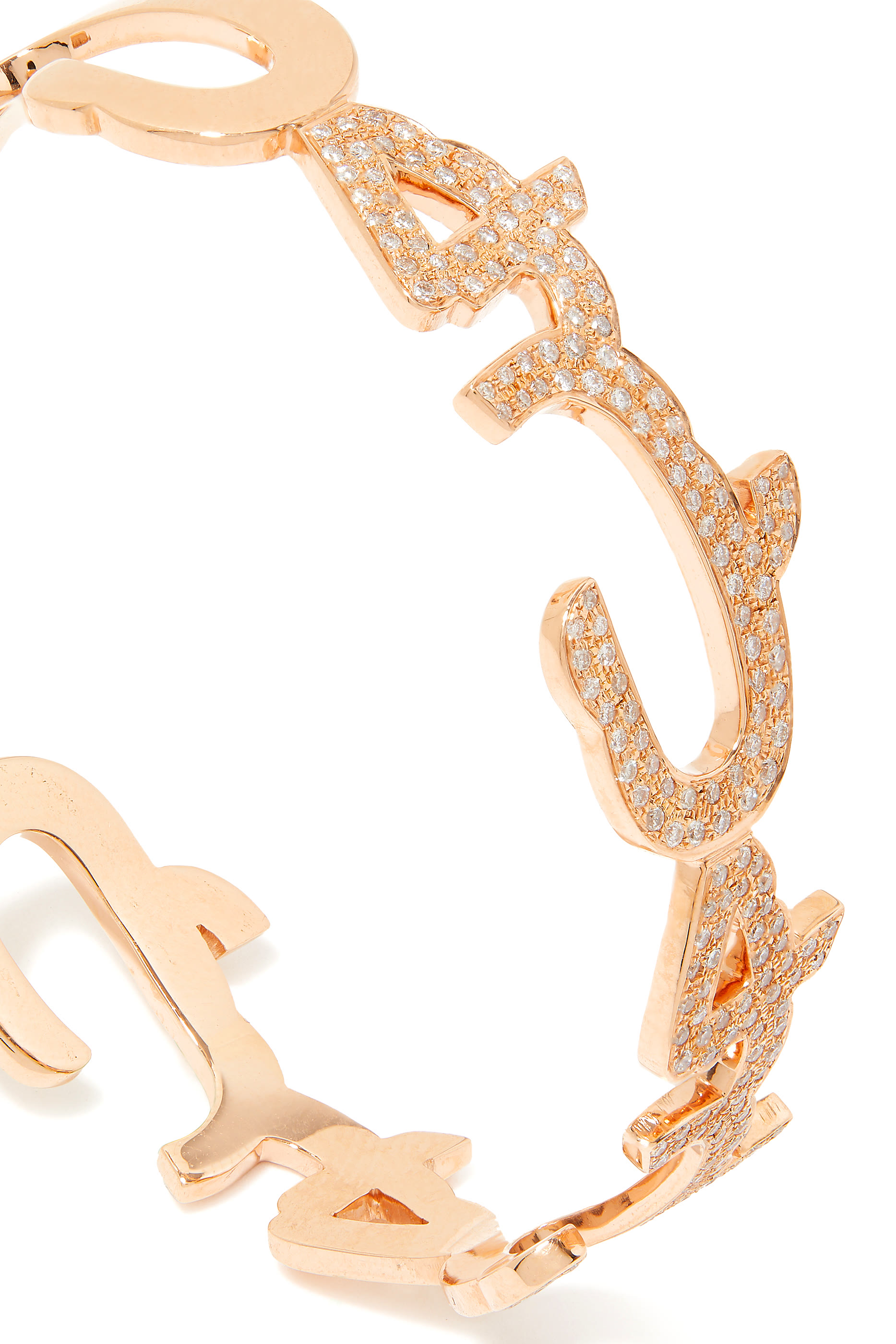 Hobb/Love Cuff, 18k Pink Gold with Diamonds