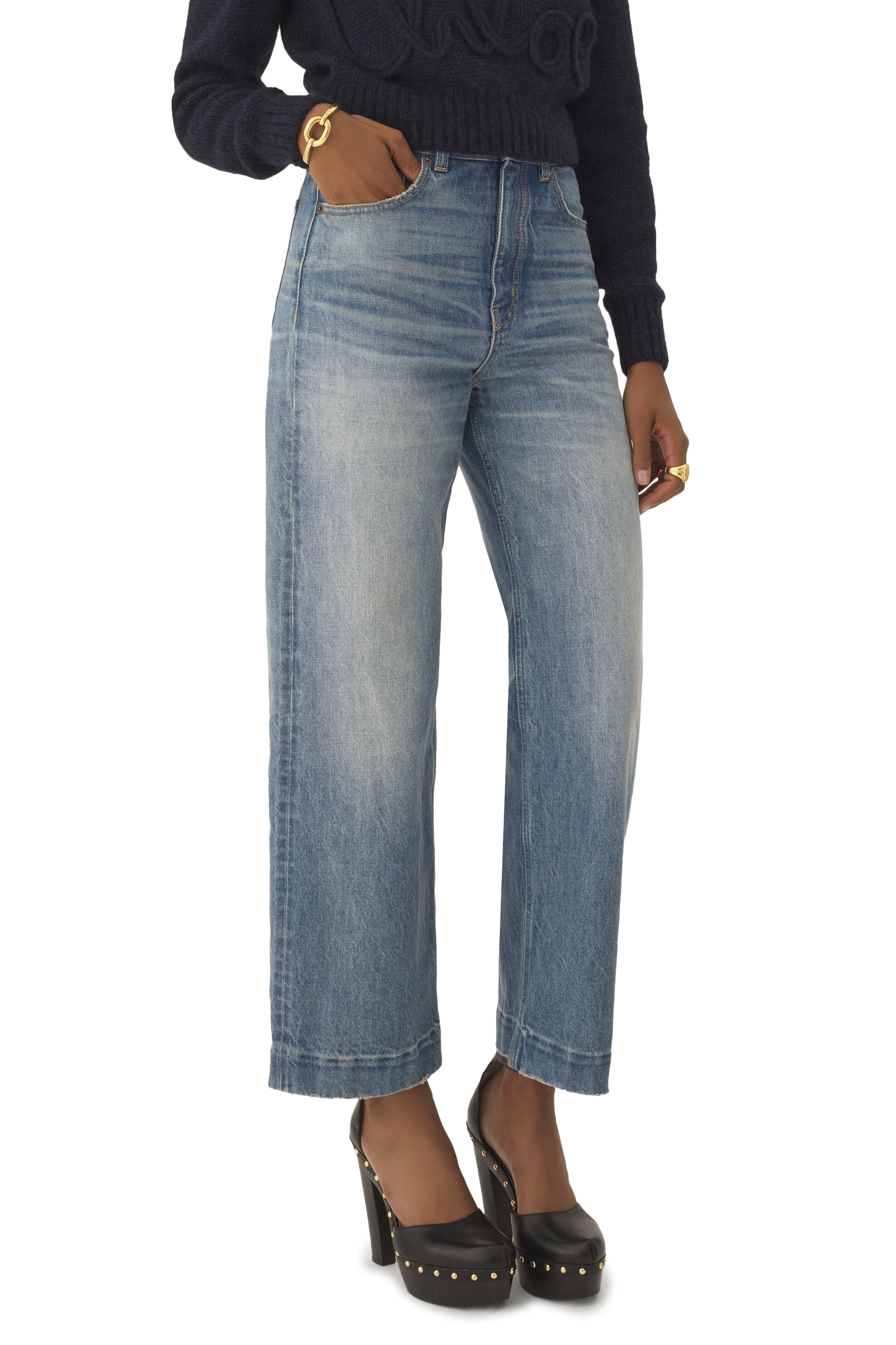High-Rise Cropped Jeans