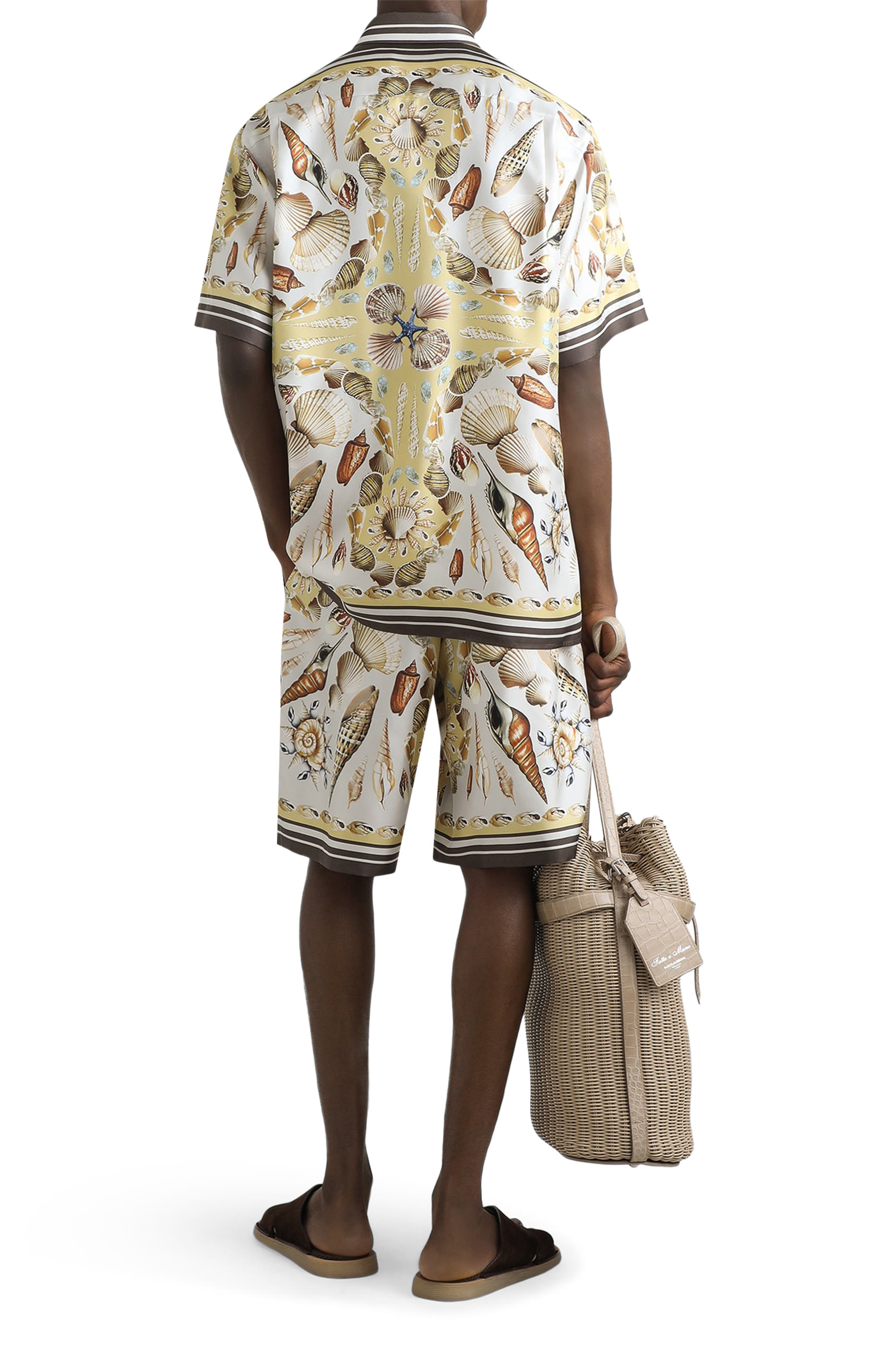 Printed Silk Twill Trousers