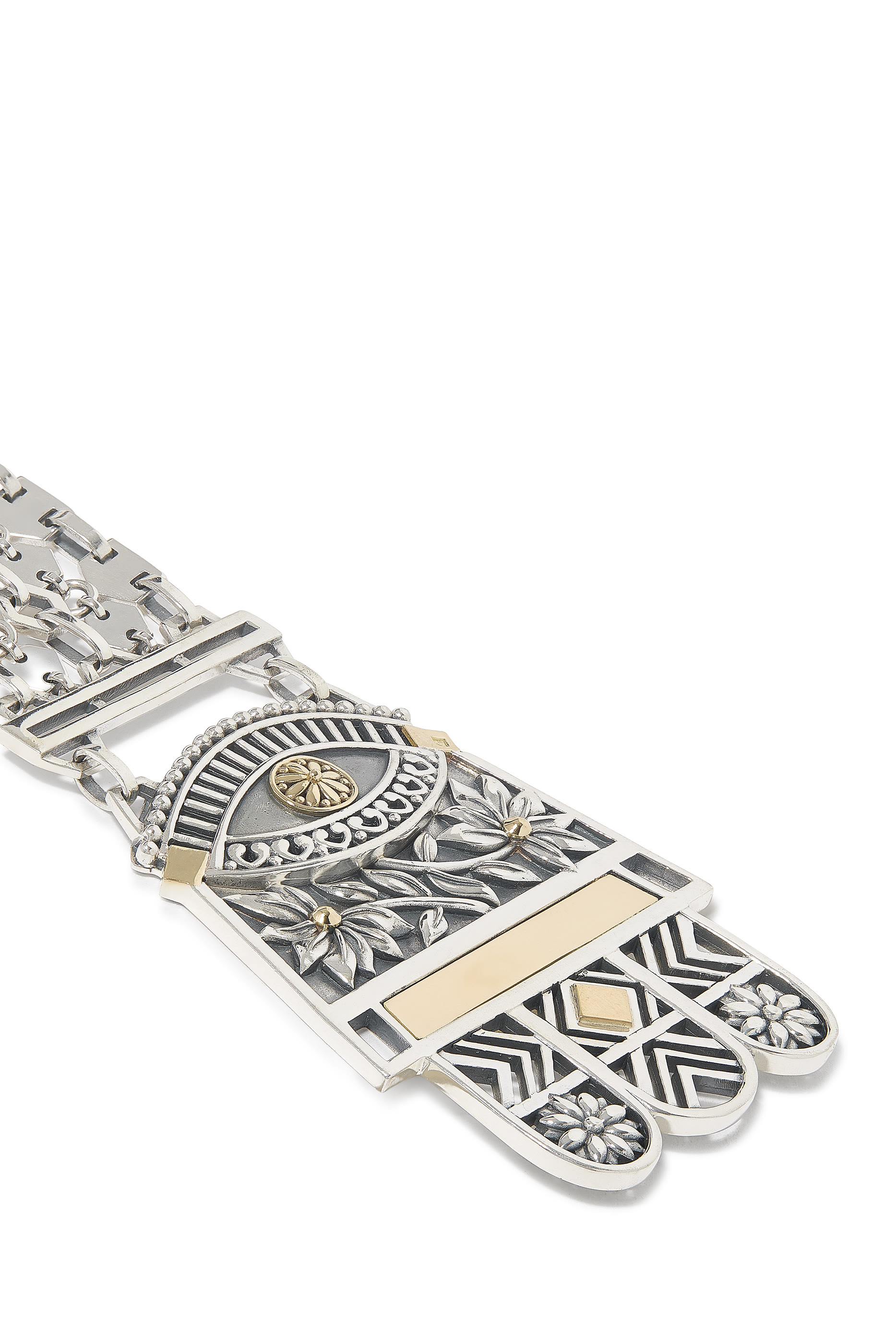 Mamluki Kaf Necklace, 18K Gold & Sterling Silver