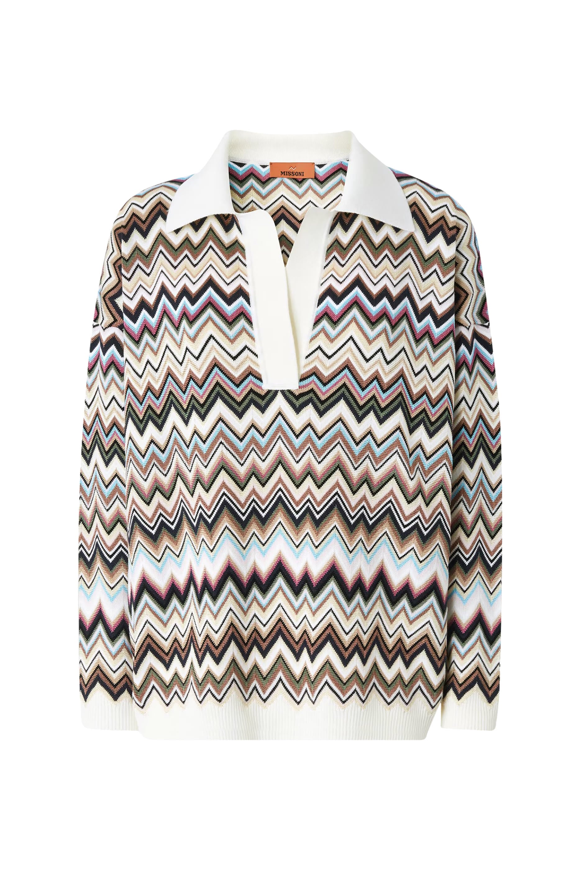 Chevron Long Sleeve Polo