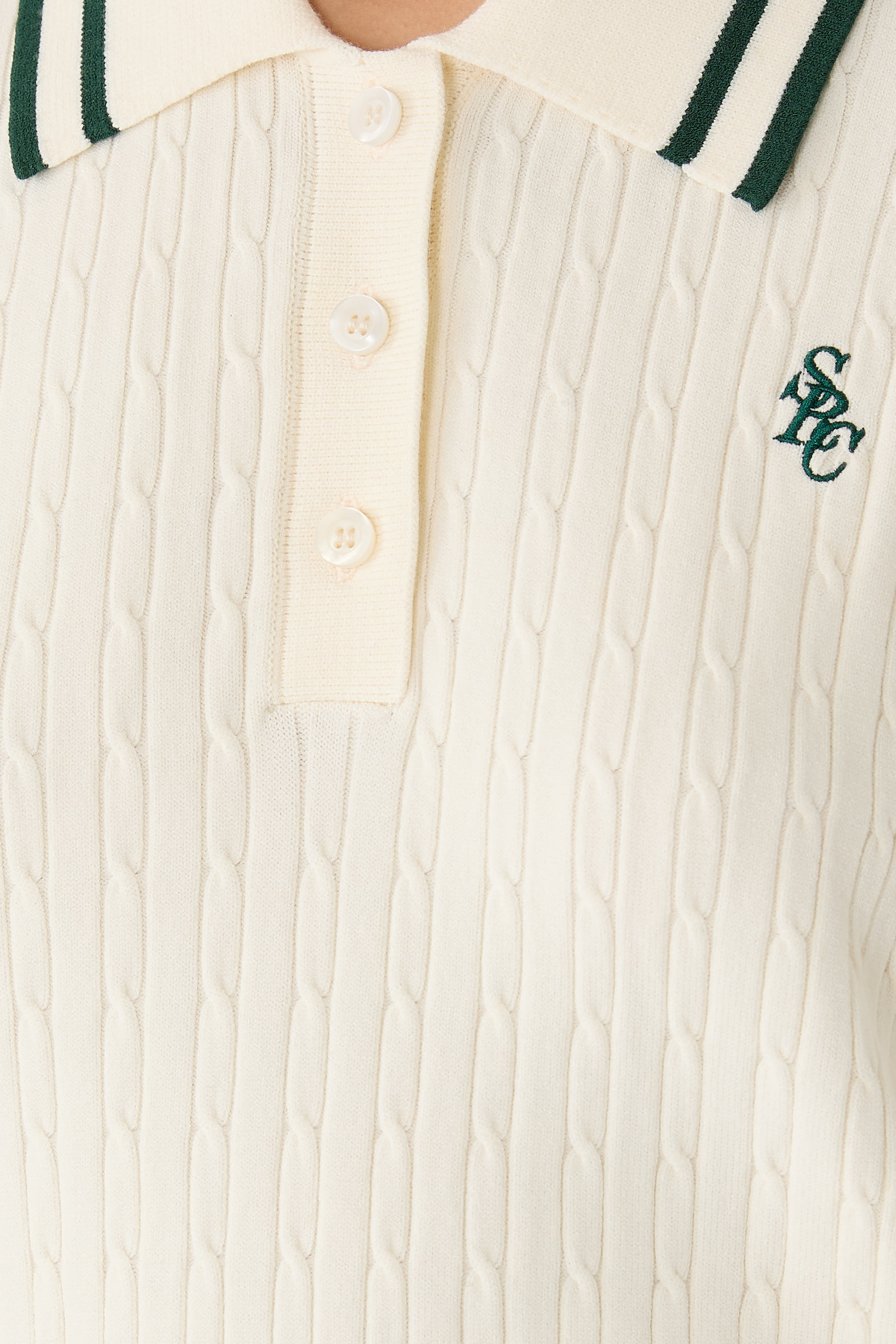 SRC Mini Cable-Knit Polo