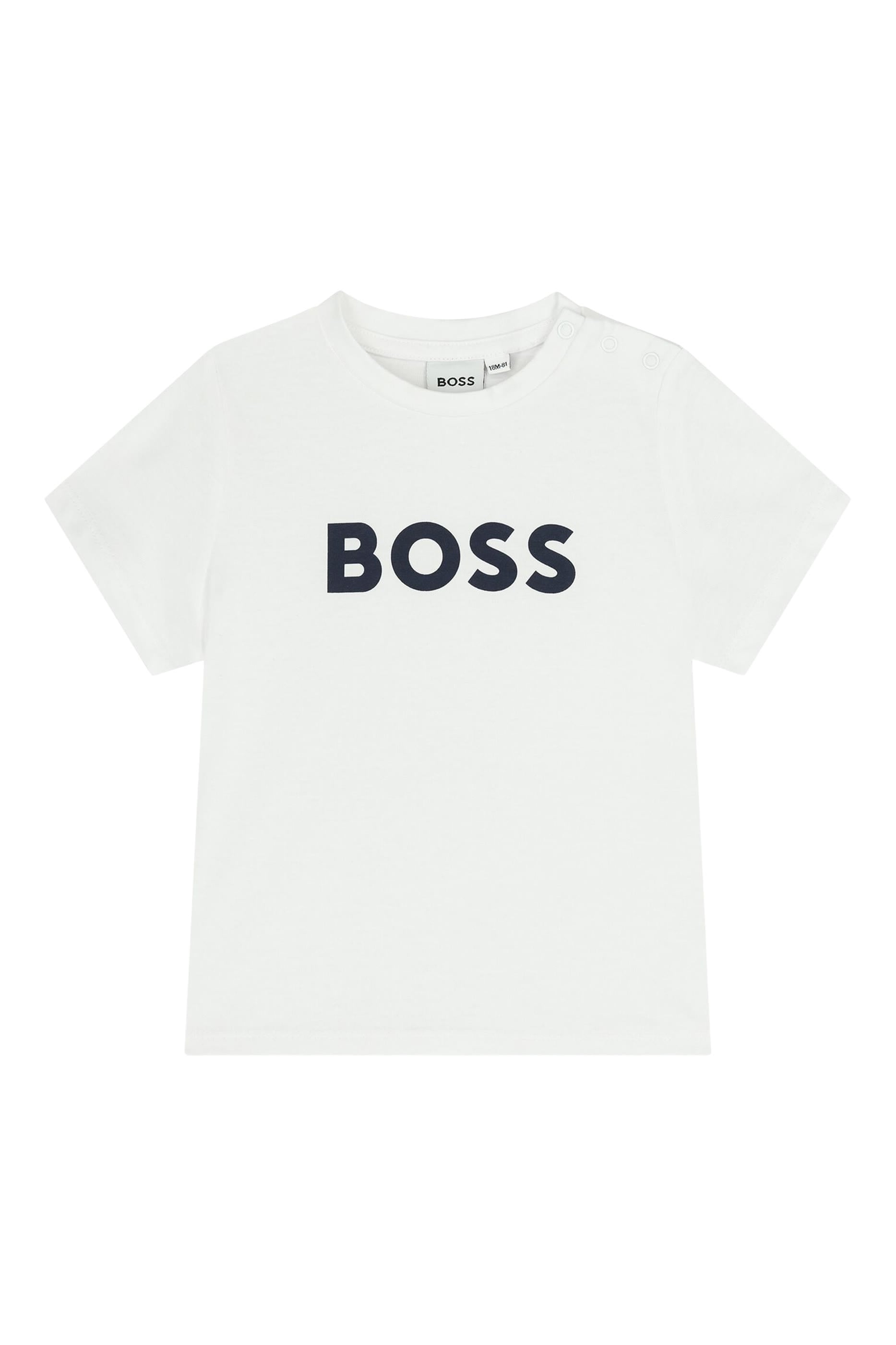 Kids Logo Print Cotton T-Shirt