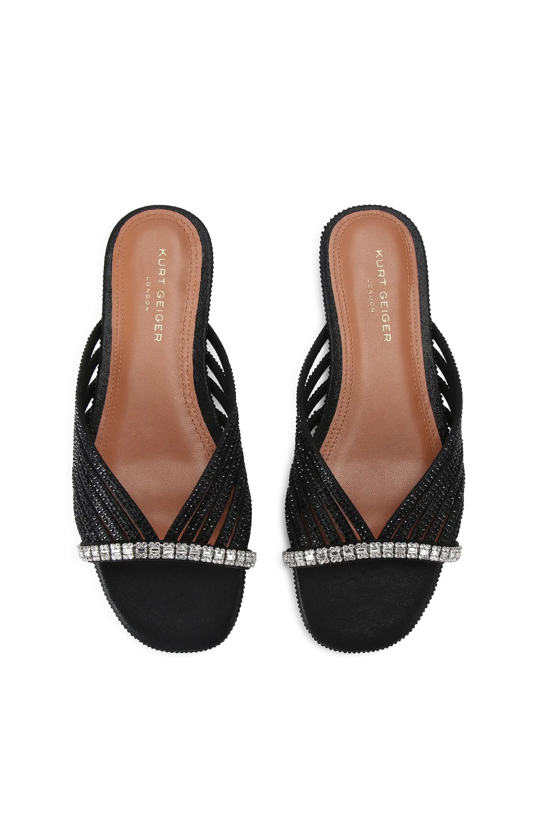 Crystal Strap Flat Mules
